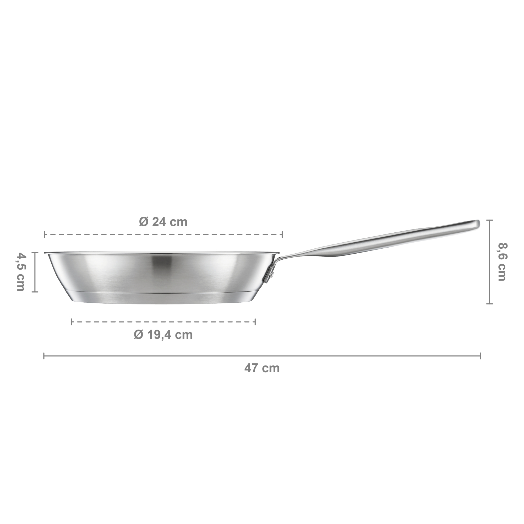 Ocelová pánev All Steel pure 24 cm FISKARS