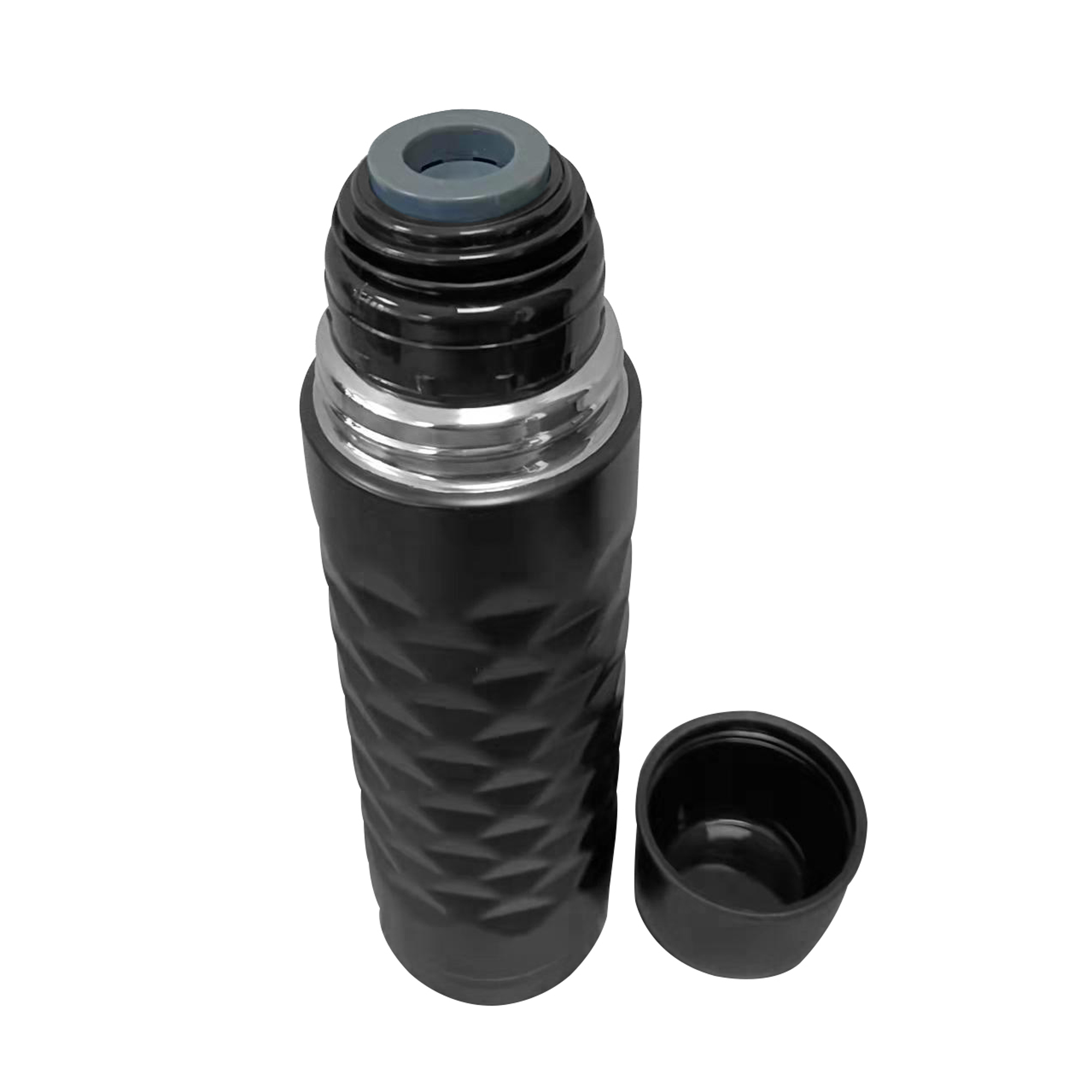 Černý nerezový termos na kávu a čaj Tesoro 600 ml AMBITION