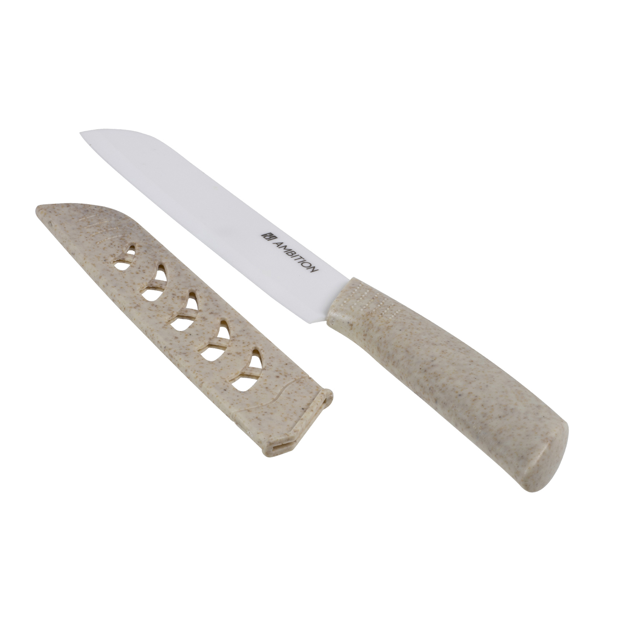 Bílý keramický nůž Santoku Skiv 15 cm AMBITION