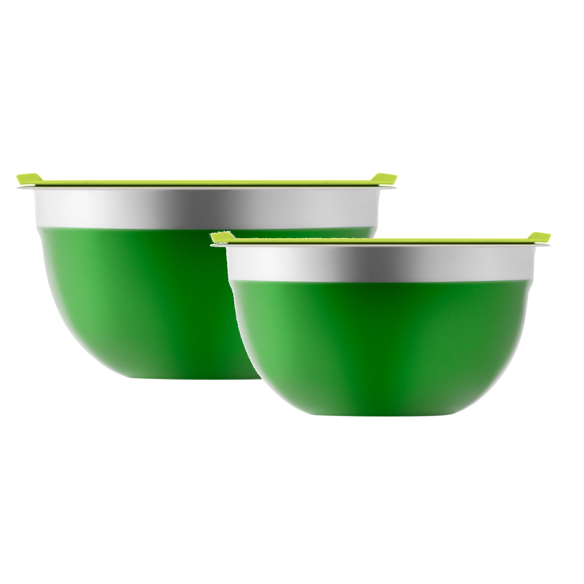Salatschüssel 2-er Set mit Deckeln Minestrone Grün AMBITION