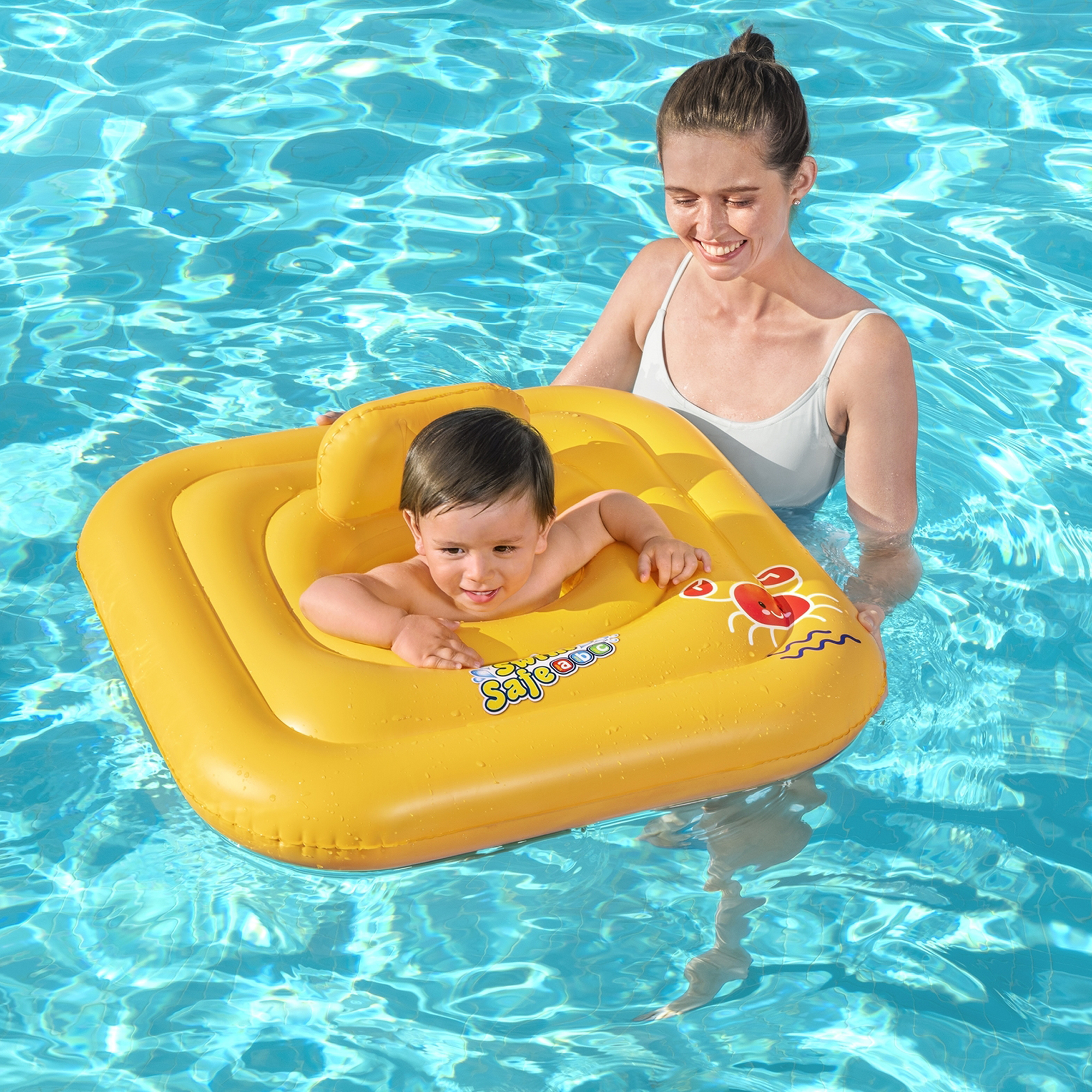 Nafukovací křeslo na plavání se zabezpečením Swim Safe 69 x 69 cm BESTWAY