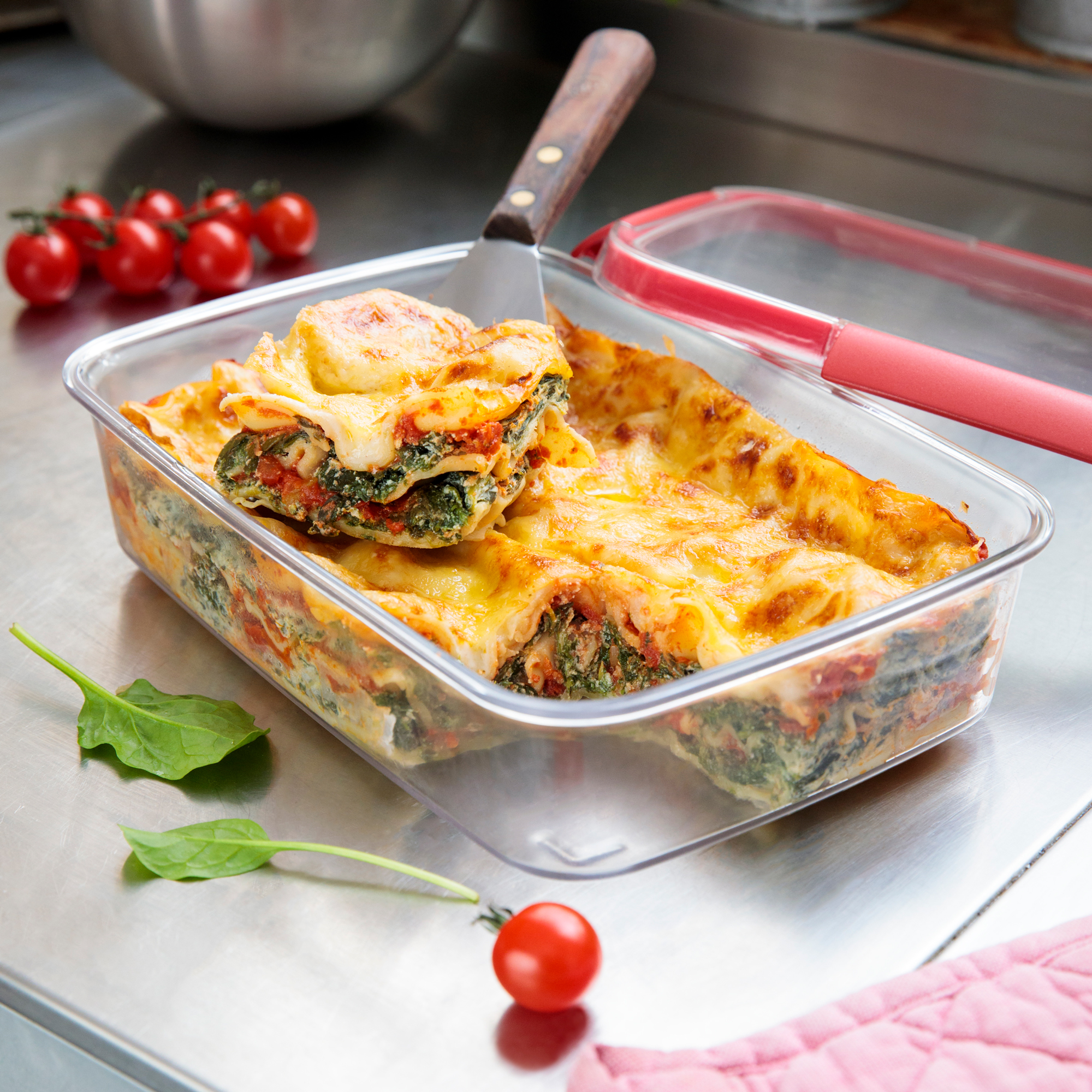 Scatola rettangolare Cook rosso 90 cl CURVER
