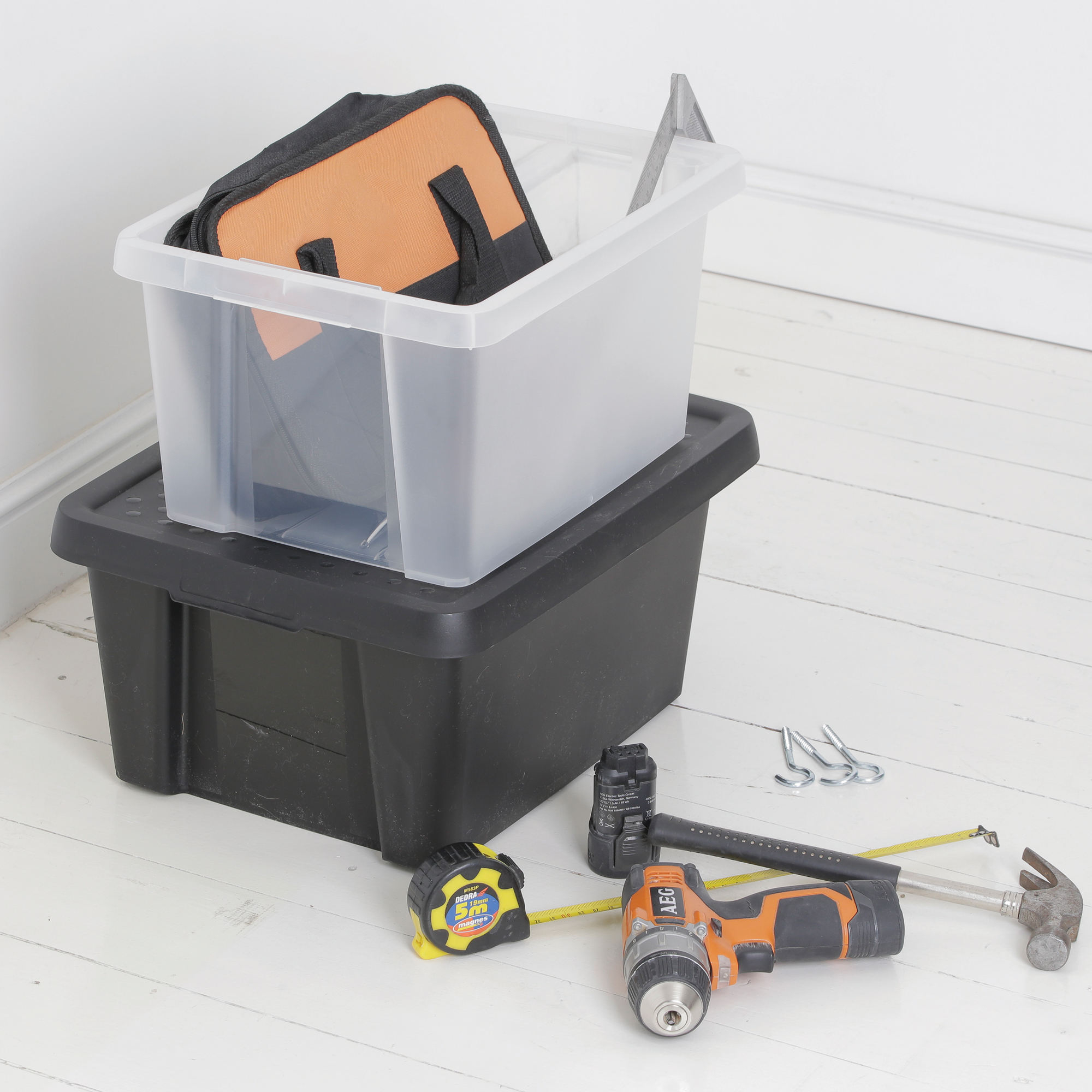 Aufbewahrungsbox mit Deckel Essentials 26 l transparent CURVER