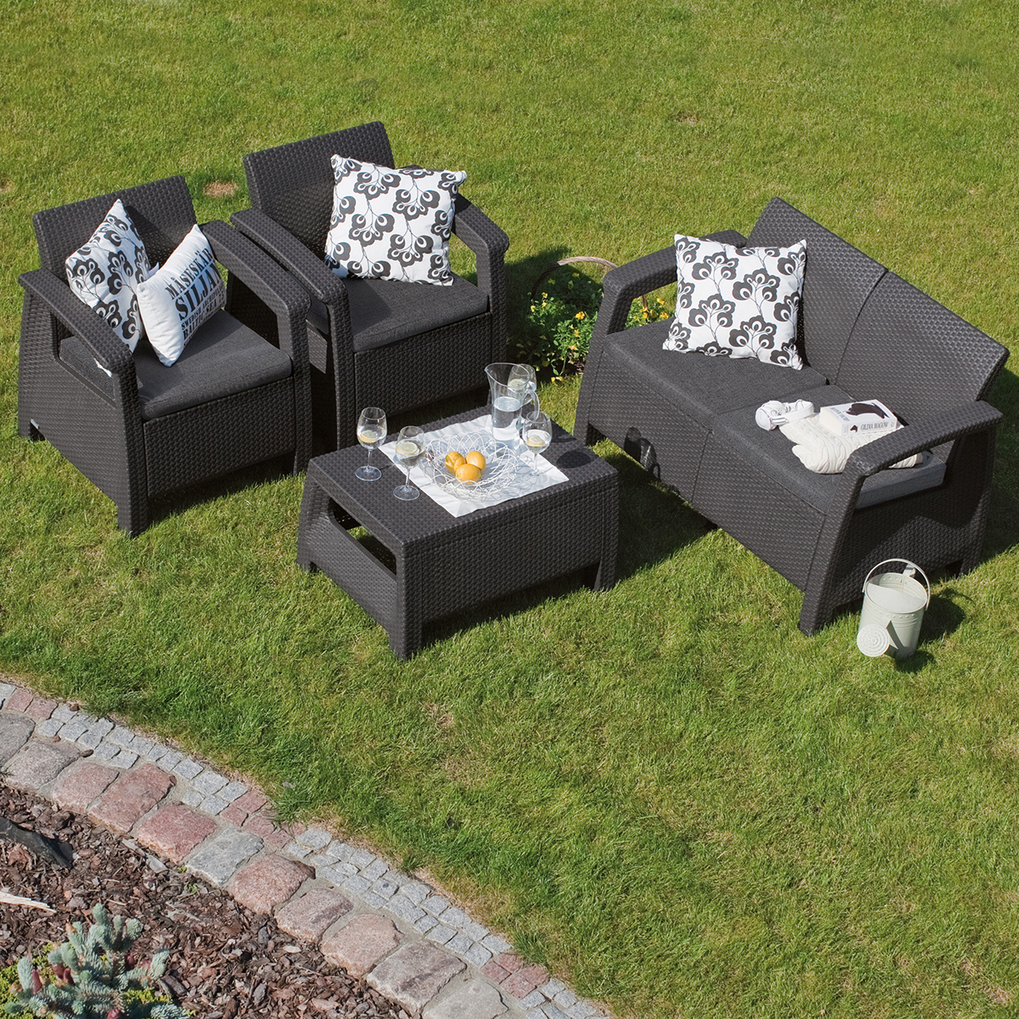 Gartenmöbel Set 4 Tlg. Corfu graphit KETER