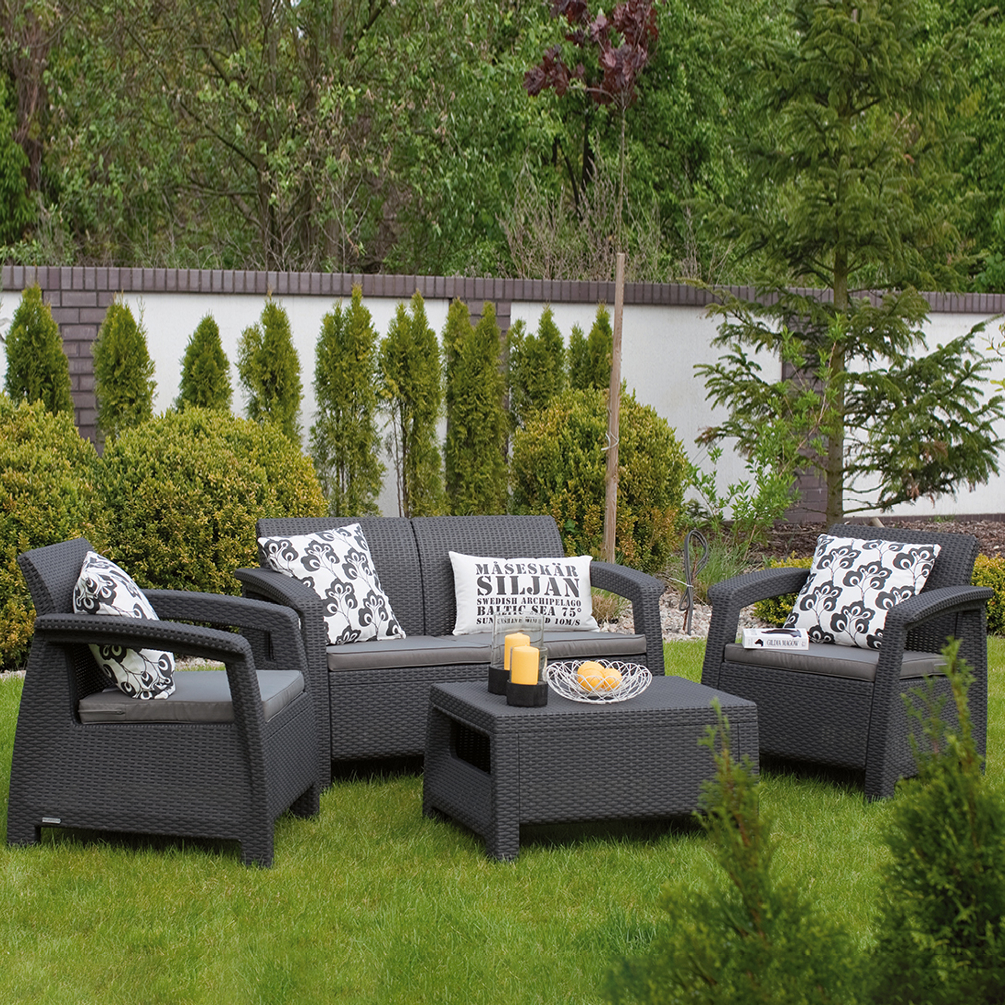 Gartenmöbel Set 4 Tlg. Corfu graphit KETER