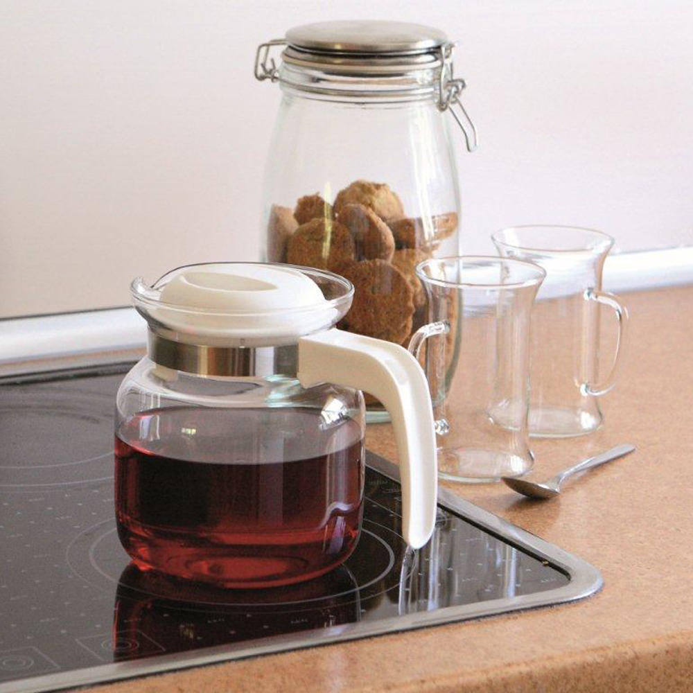 Dzbanek żaroodporny z pokrywą 1,5 l Vesta (mix kolorów)