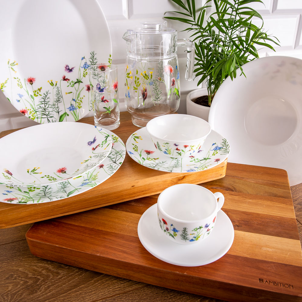 Dinner set Eufloria Essence 46-pcs LUMINARC