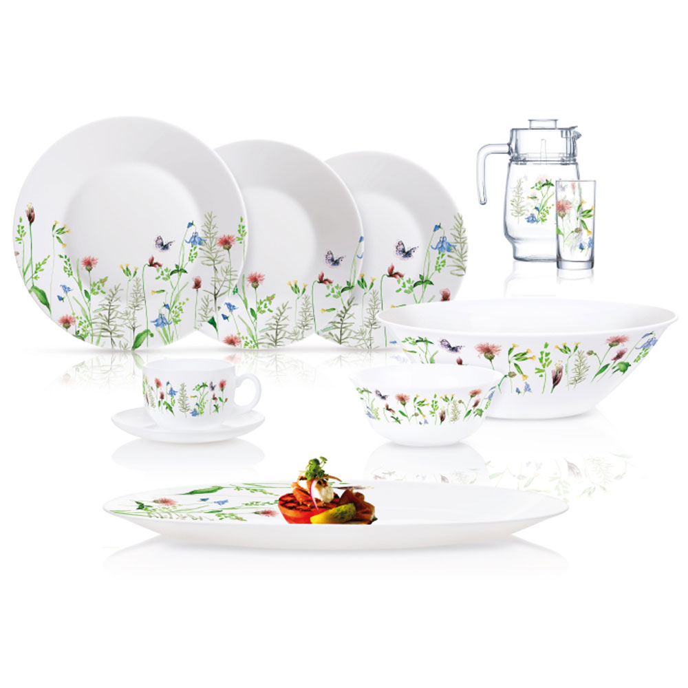 Dinner set Eufloria Essence 46-pcs LUMINARC