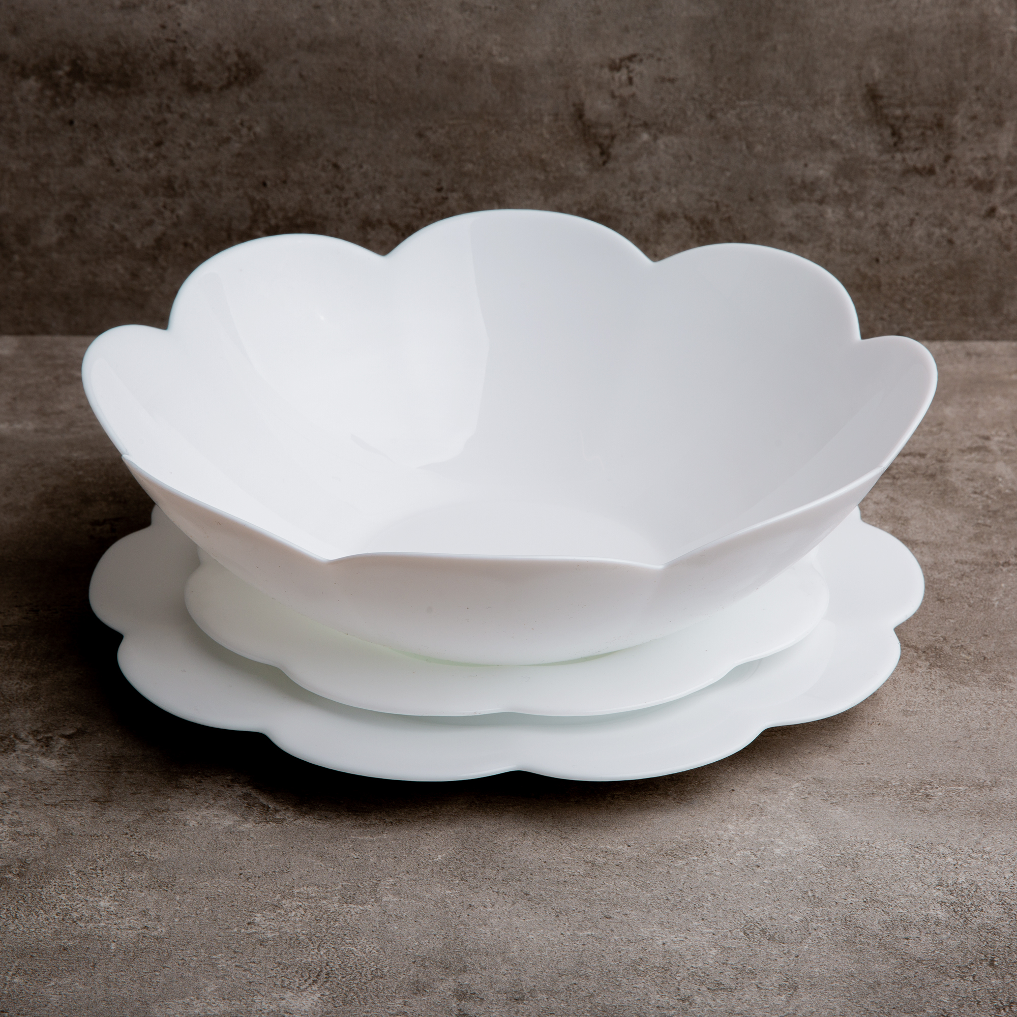 Vajilla para 6 personas Flore blanca 19-piezas LUMINARC