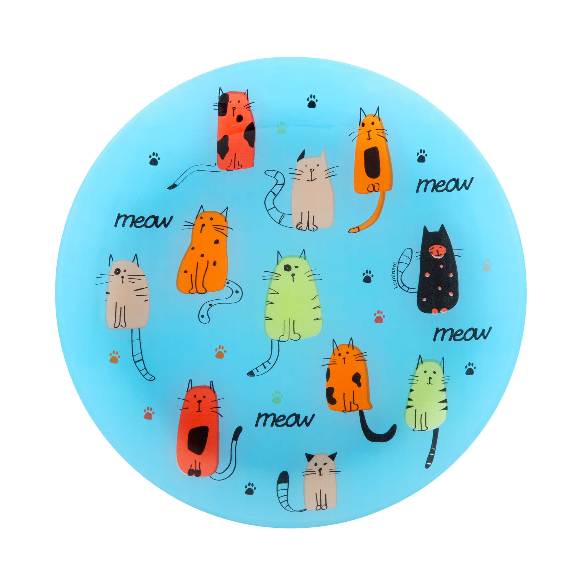Glass dessert plate for children Cats 20.5 cm LUMINARC  