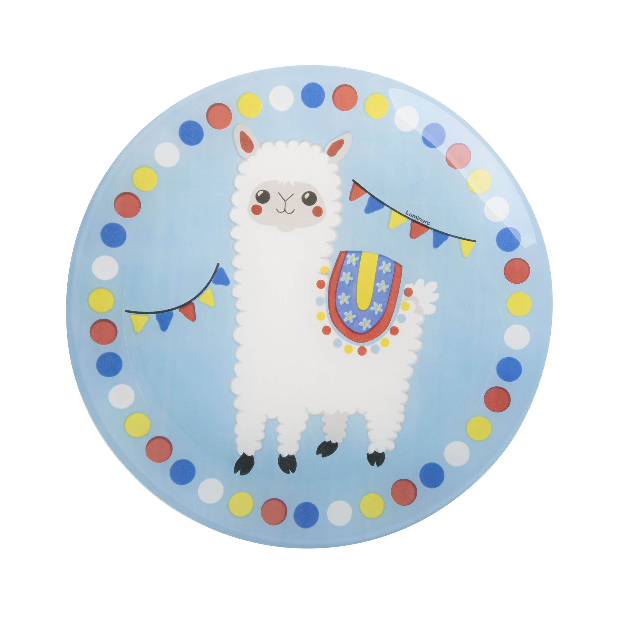 Talerz deserowy szklany dla dziecka Alpaka 20,5 cm LUMINARC
