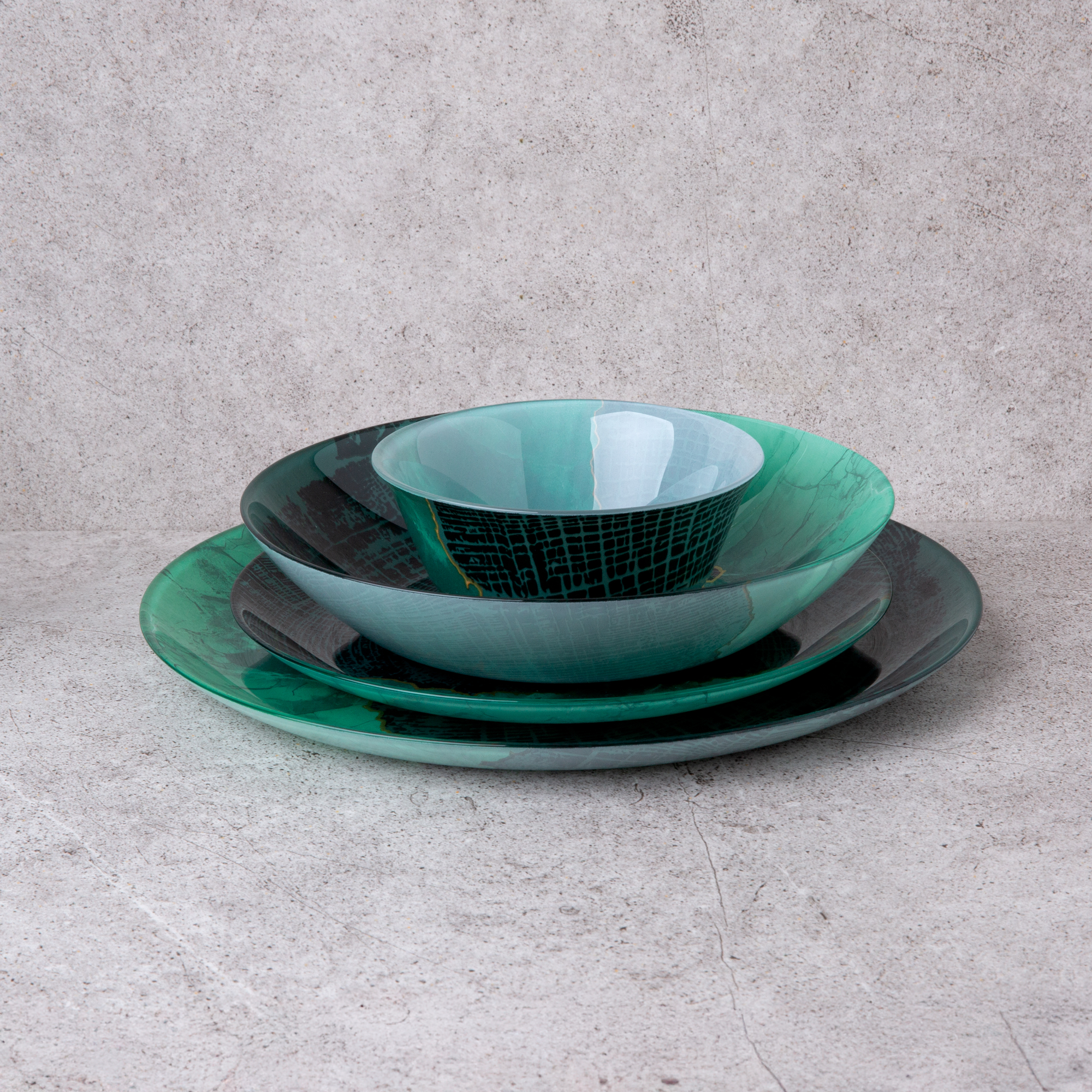 Talerz obiadowy Algoreene Green 26 cm LUMINARC