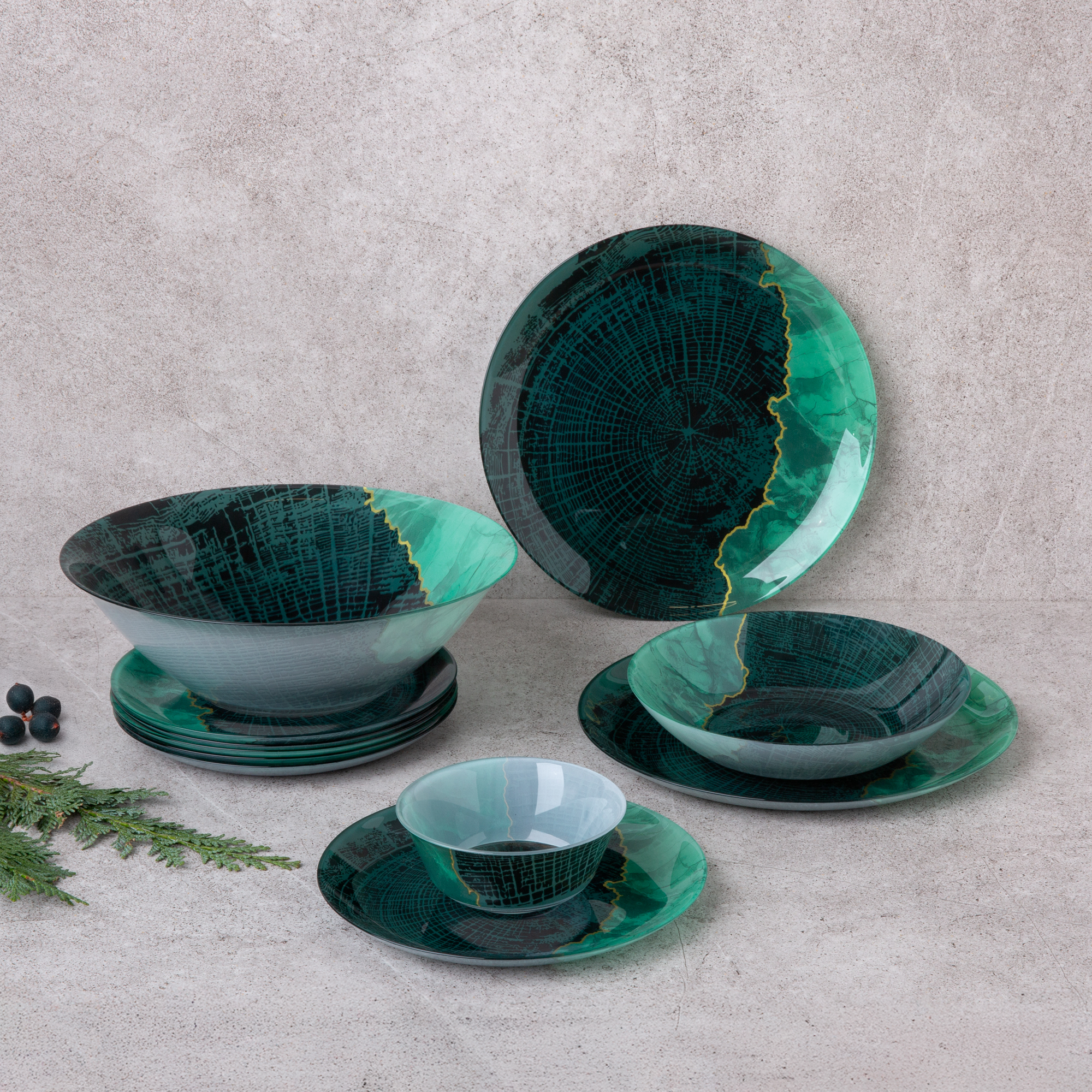 Talerz obiadowy Algoreene Green 26 cm LUMINARC