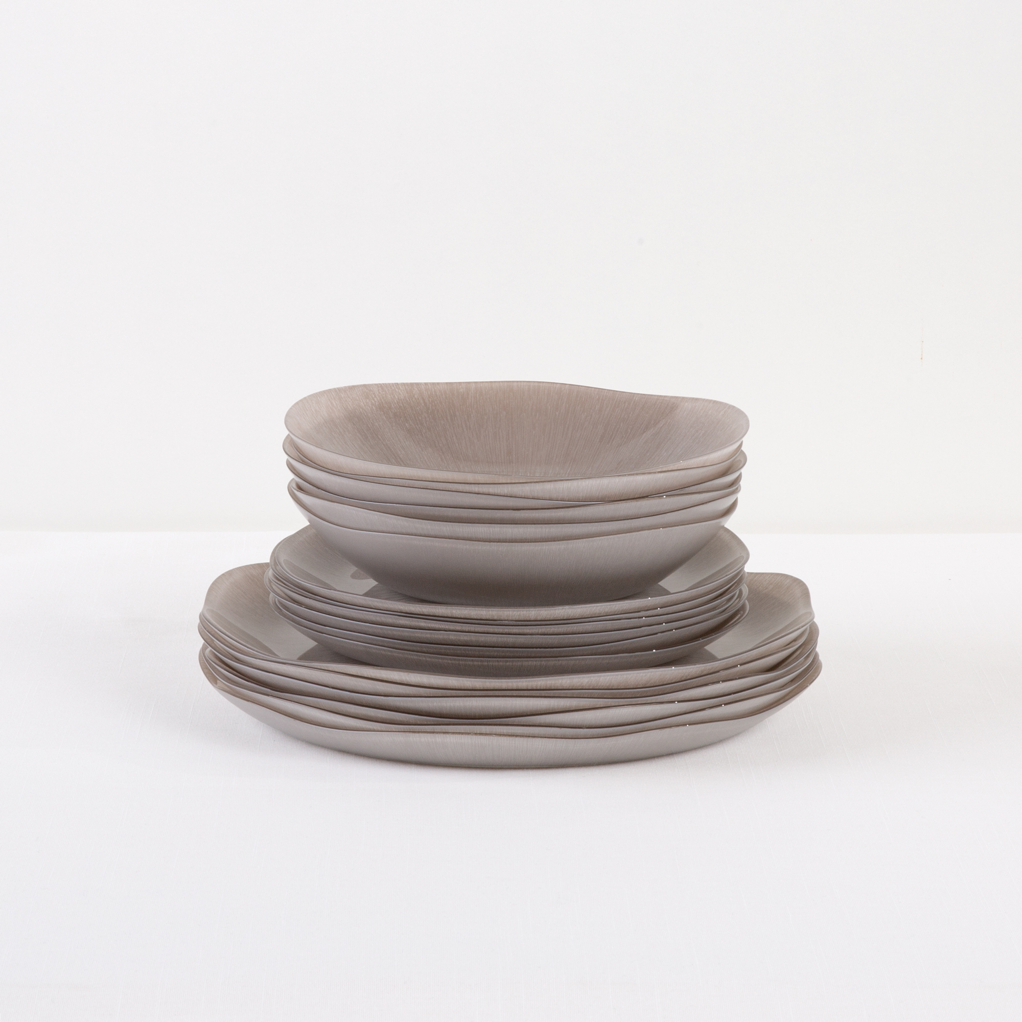 Tafelservice für 6 Personen Starmarble Grey 18-teilig LUMINARC