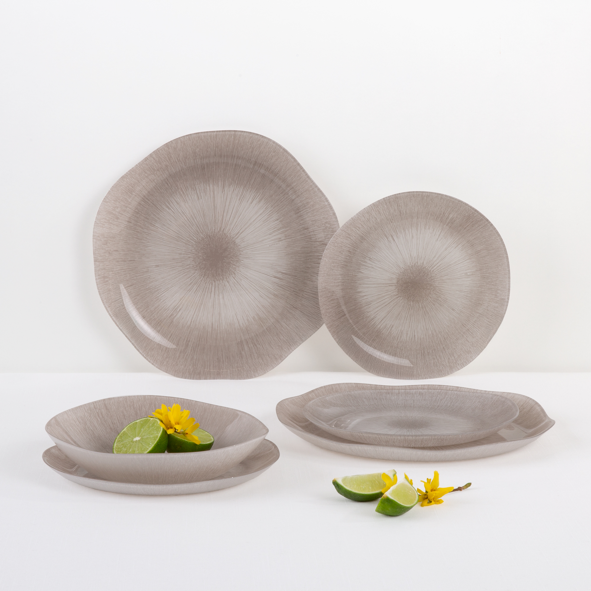 Tafelservice für 6 Personen Starmarble Grey 18-teilig LUMINARC