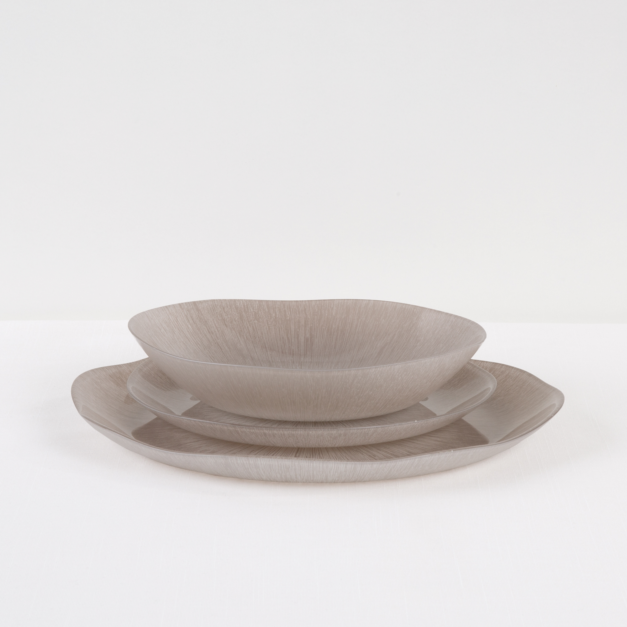 Hlboký sklenený tanier Starmarble Grey 20 cm LUMINARC