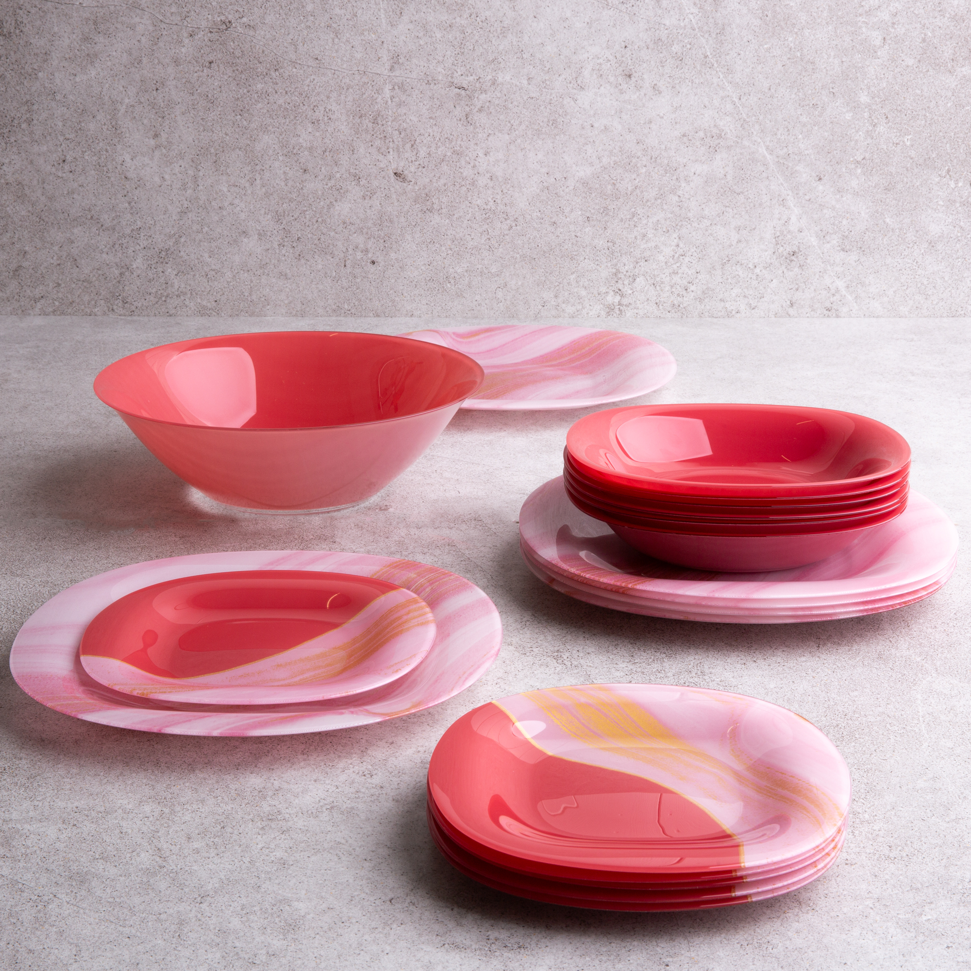 Vajilla para 6 personas Carine Neo Glistheme 19-piezas LUMINARC
