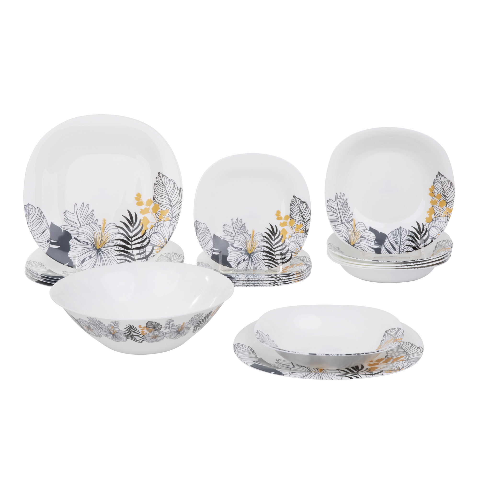 Vajilla para 6 personas Carine Neo Palm Springs 19-piezas LUMINARC