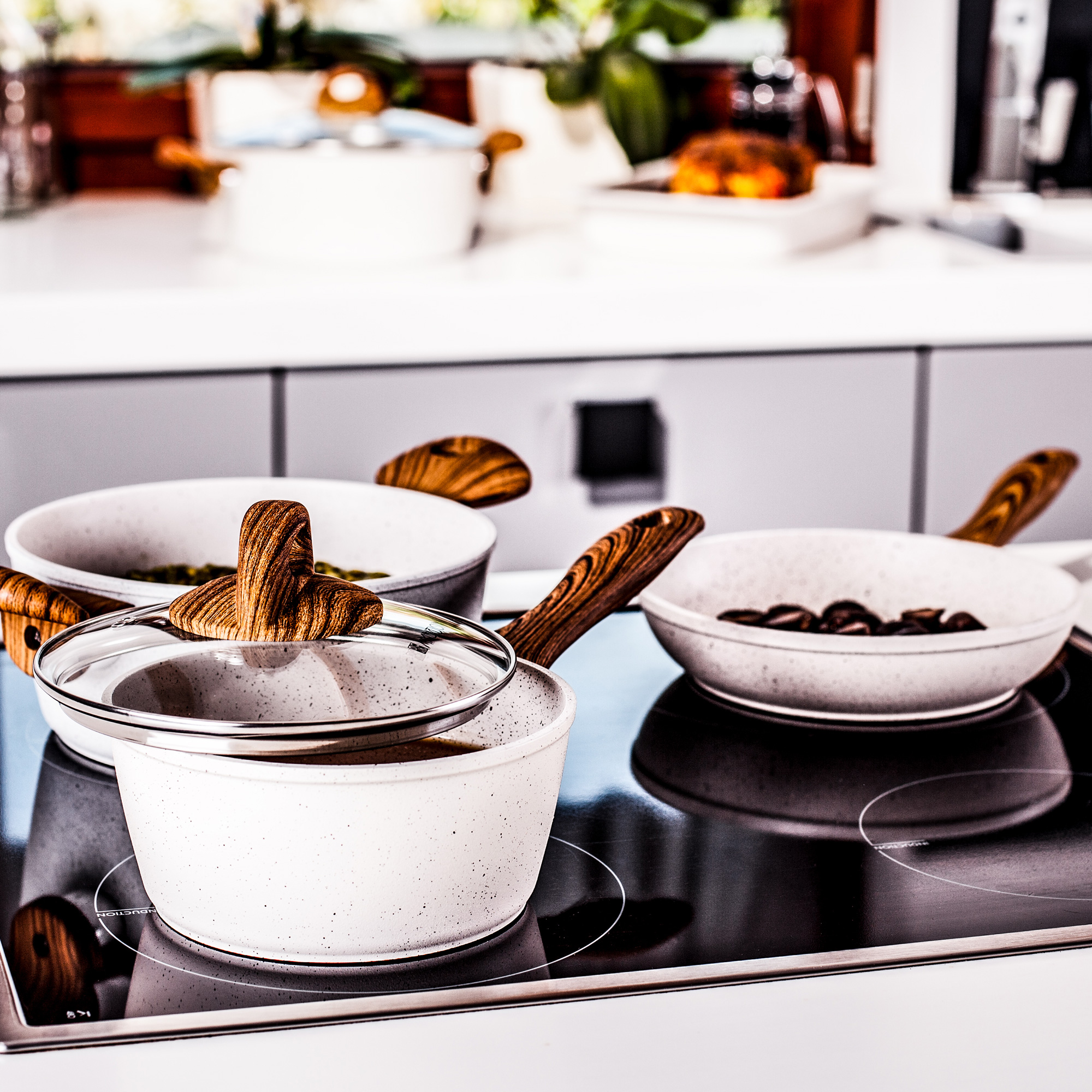 Topf- und Pfannenset 11-teilig mit Pfluon Cookmark™ Beschichtung Nature AMBITION