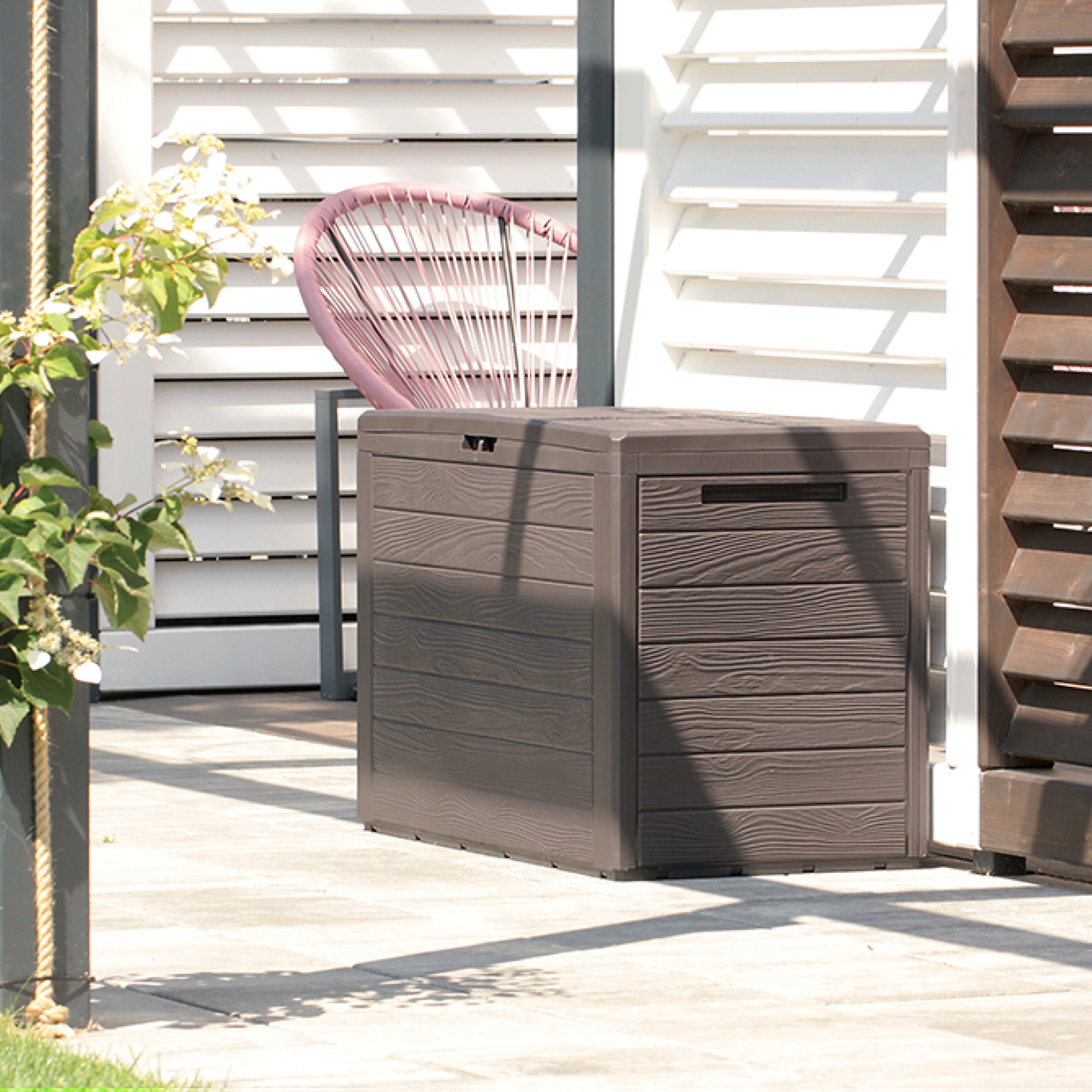 Skrzynia ogrodowa Woodebox 140 l umbra PROSPERPLAST