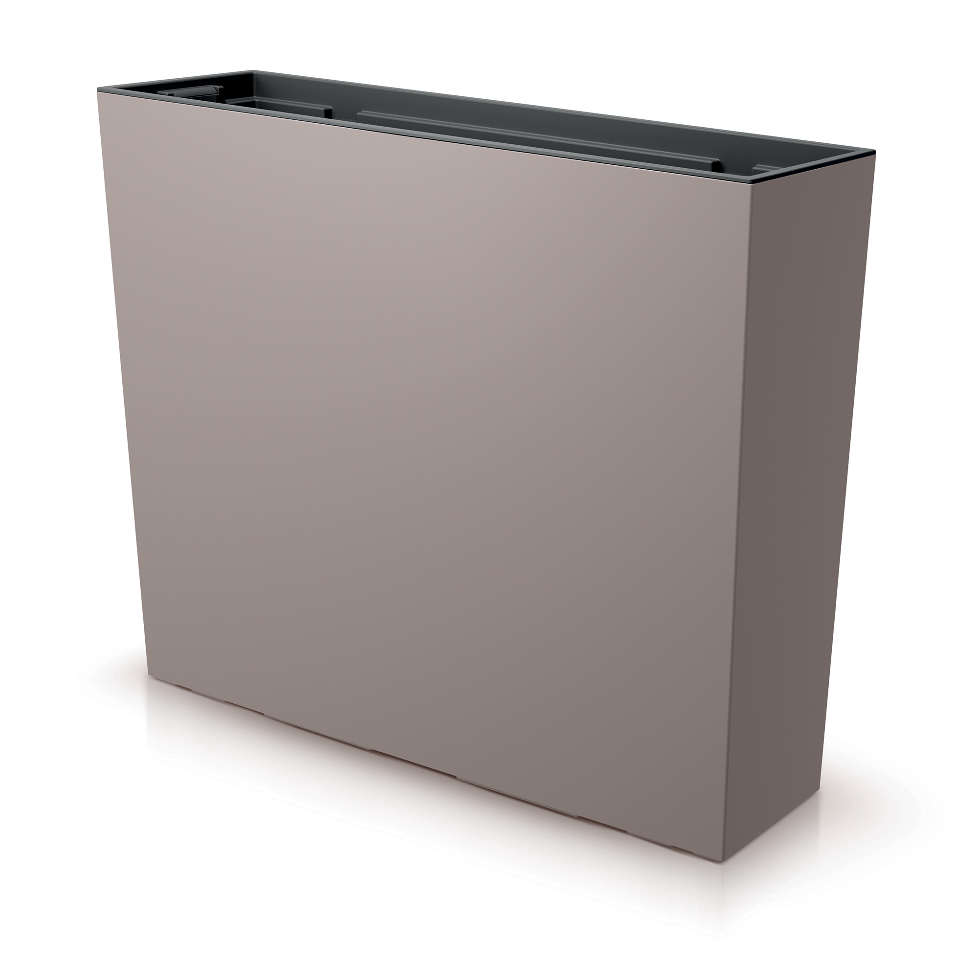 Blumenkasten mit Einsatz Urbi Case Tower 77 x 23,5 x 68,5 cm mocca PROSPERPLAST
