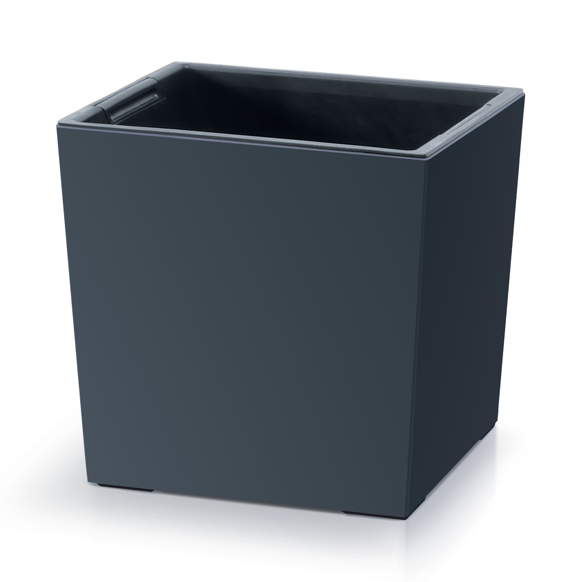 Pflanzkübel mit Einsatz Urbi Square Low 29,5 x 29,5 x 29 cm Anthrazit PROSPERPLAST