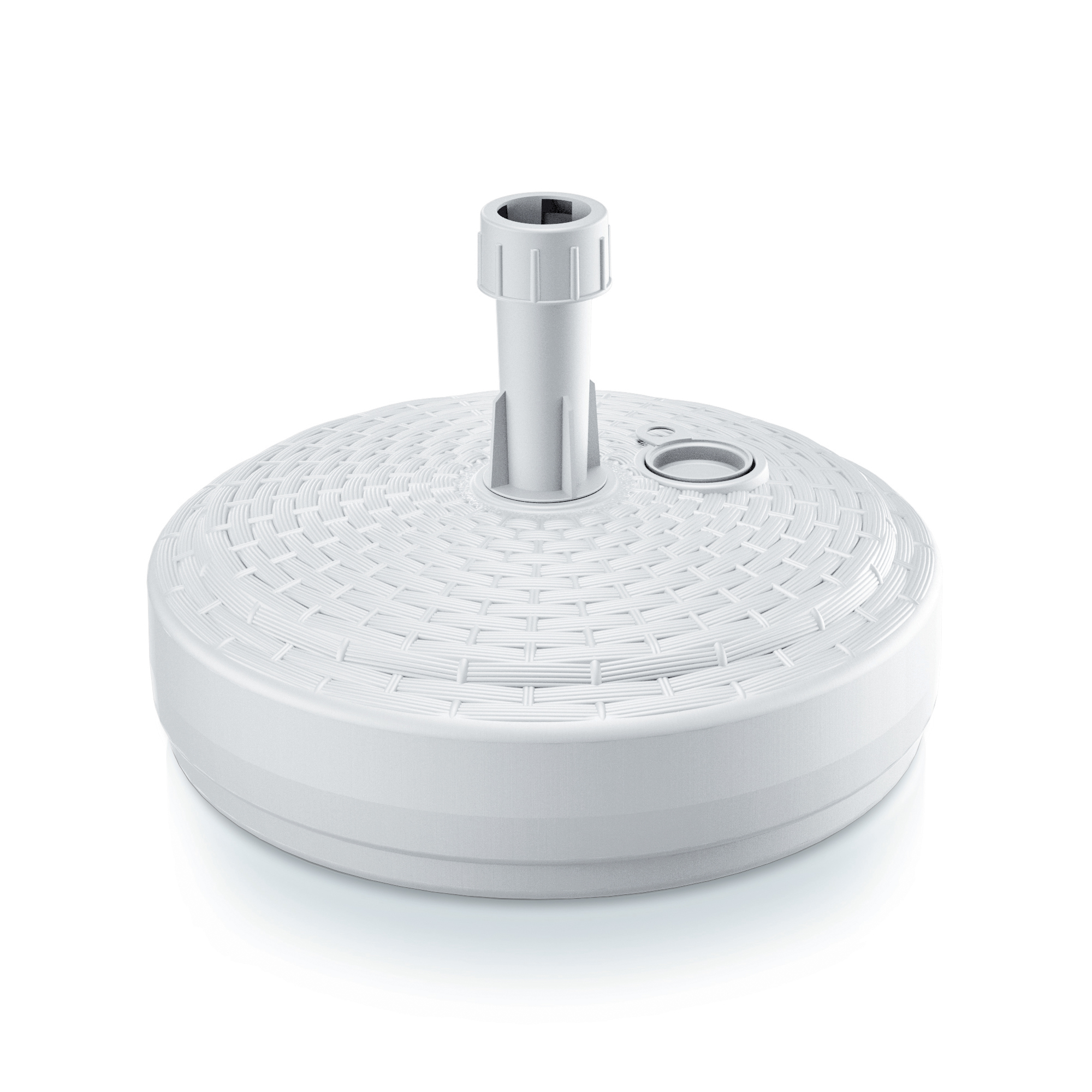 Schirmständer rund 39 cm Rattanmuster weiß PROSPERPLAST