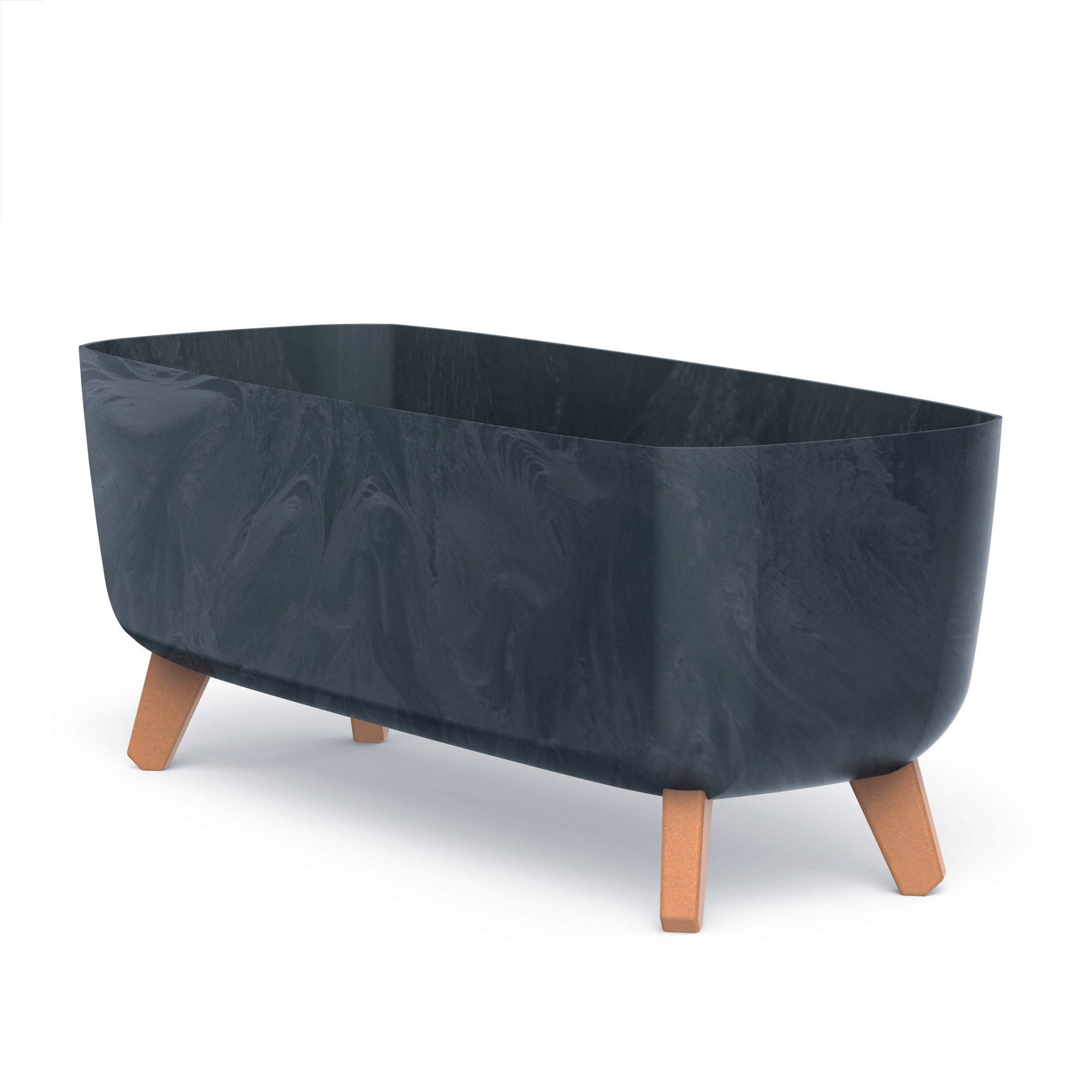 Blumentopf Gracia Case Beton Effect 58 x 24 x 23,5 cm Anthrazit PROSPERPLAST