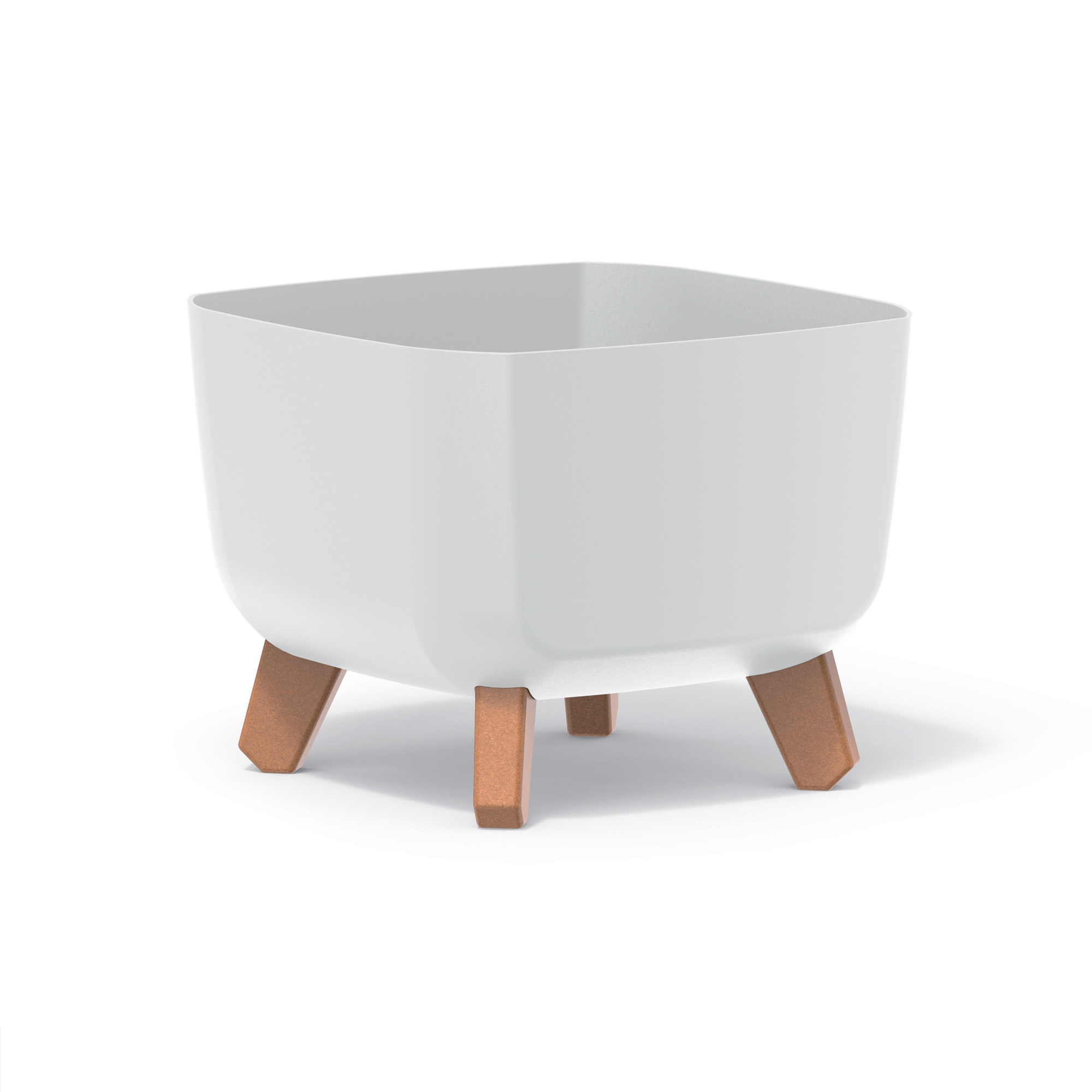 Blumentopf Gracia Square 24 x 24 x 19 cm  quadratisch  weiß PROSPERPLAST