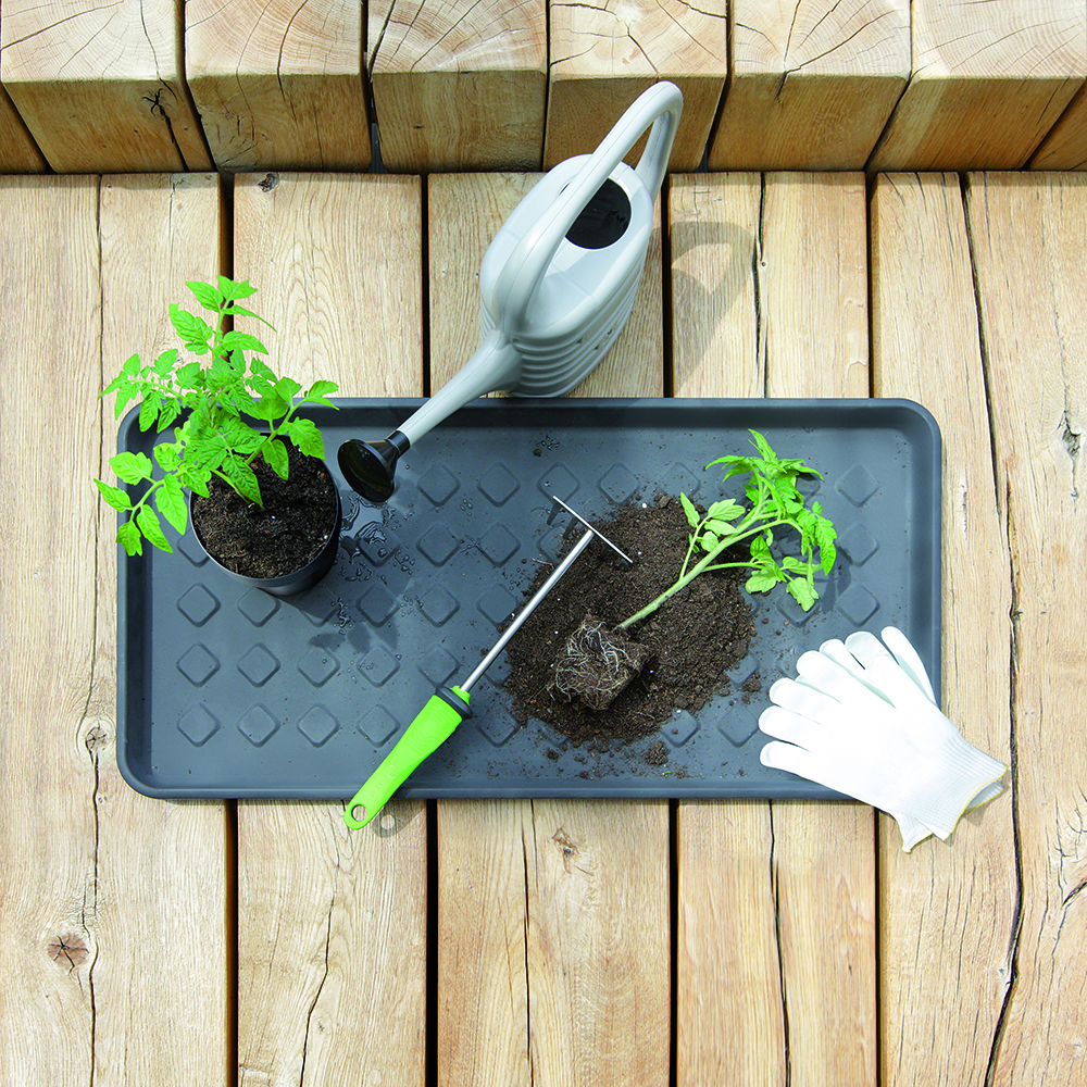 Černá podložka na boty Dry Pad 35 x 72 x 3 cm PROSPERPLAST