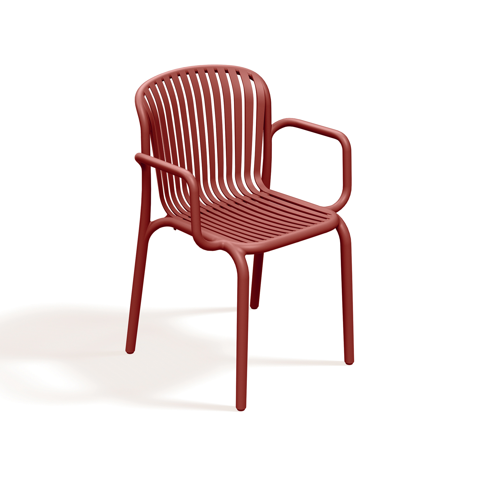 Súprava záhradného plastového nábytku Brene Retro Red FERNE