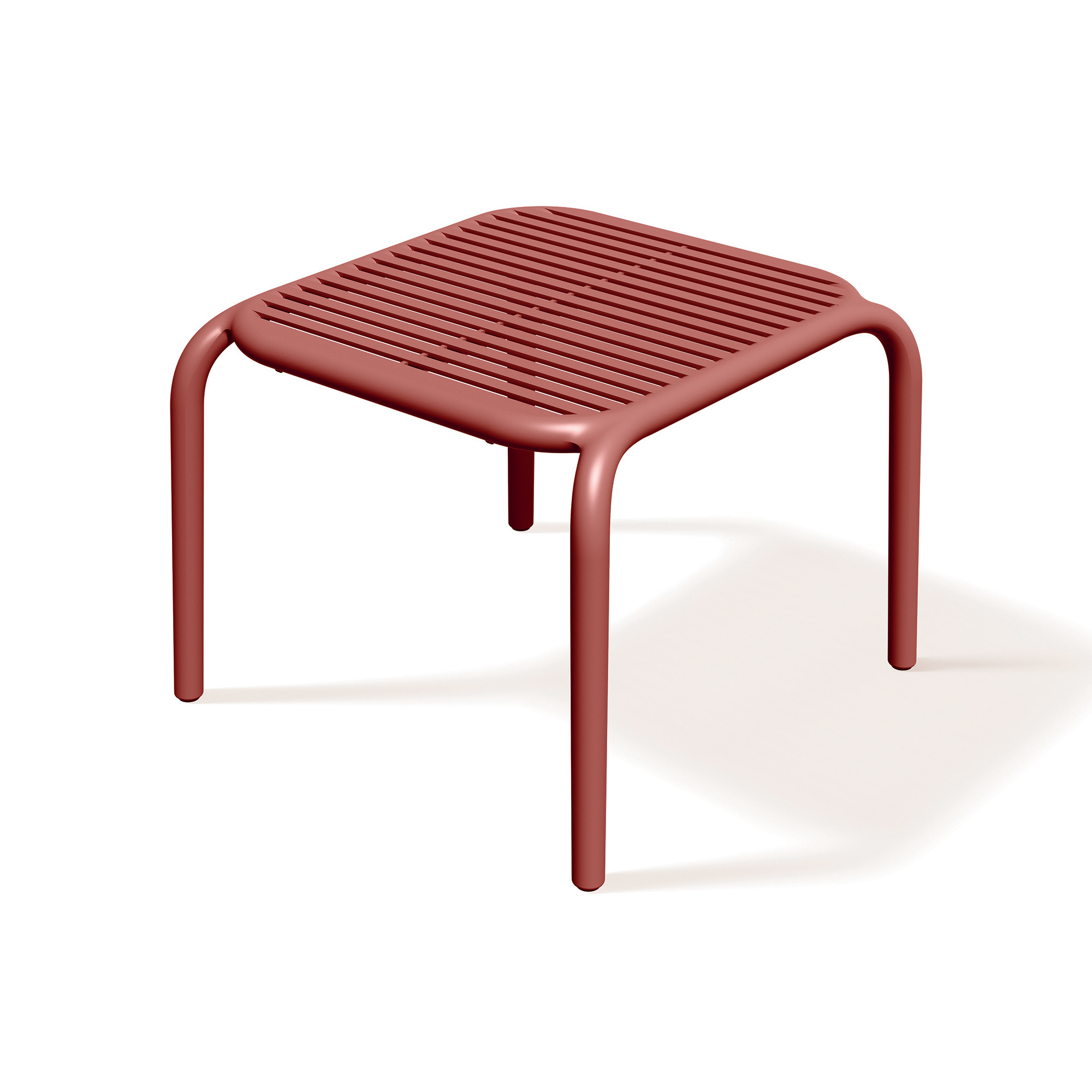 Plastový záhradný kávový stolík Brene Retro Red 54,5 x 53,5 cm FERNE