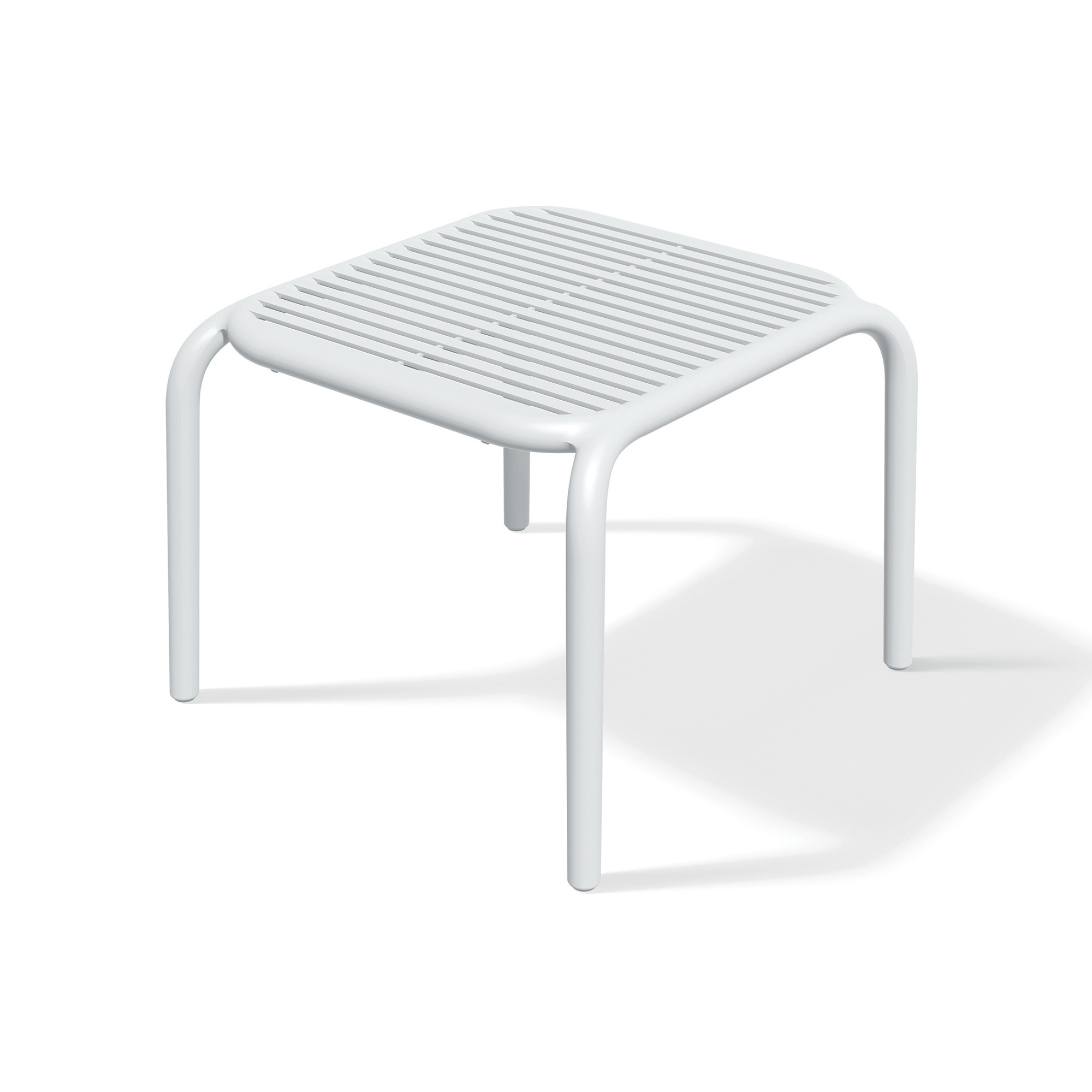 Biely plastový záhradný kávový stolík Brene White 54,5 x 53,5 cm FERNE