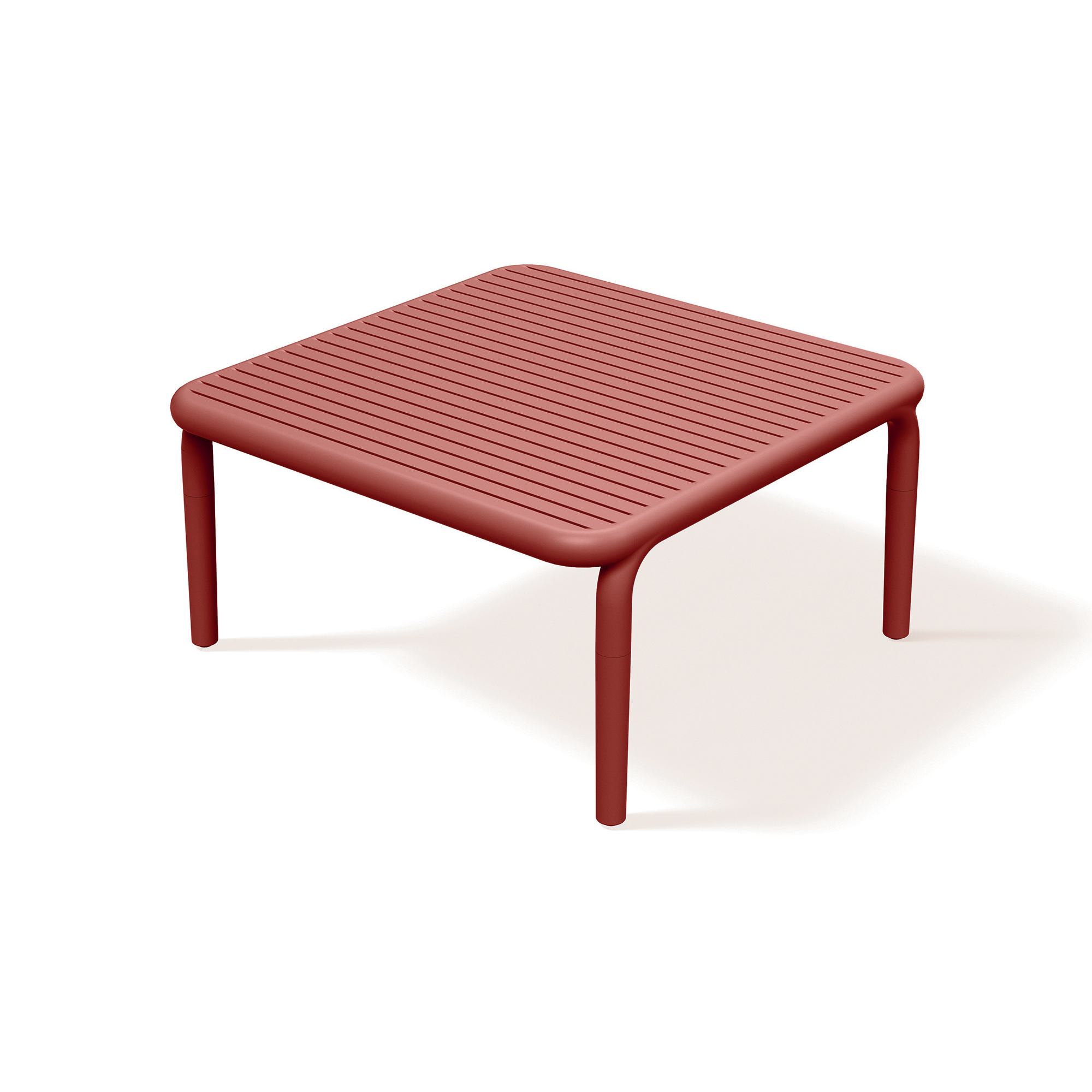 Plastový záhradný kávový stolík Brene Retro Red 79,5 x 79,5 cm FERNE