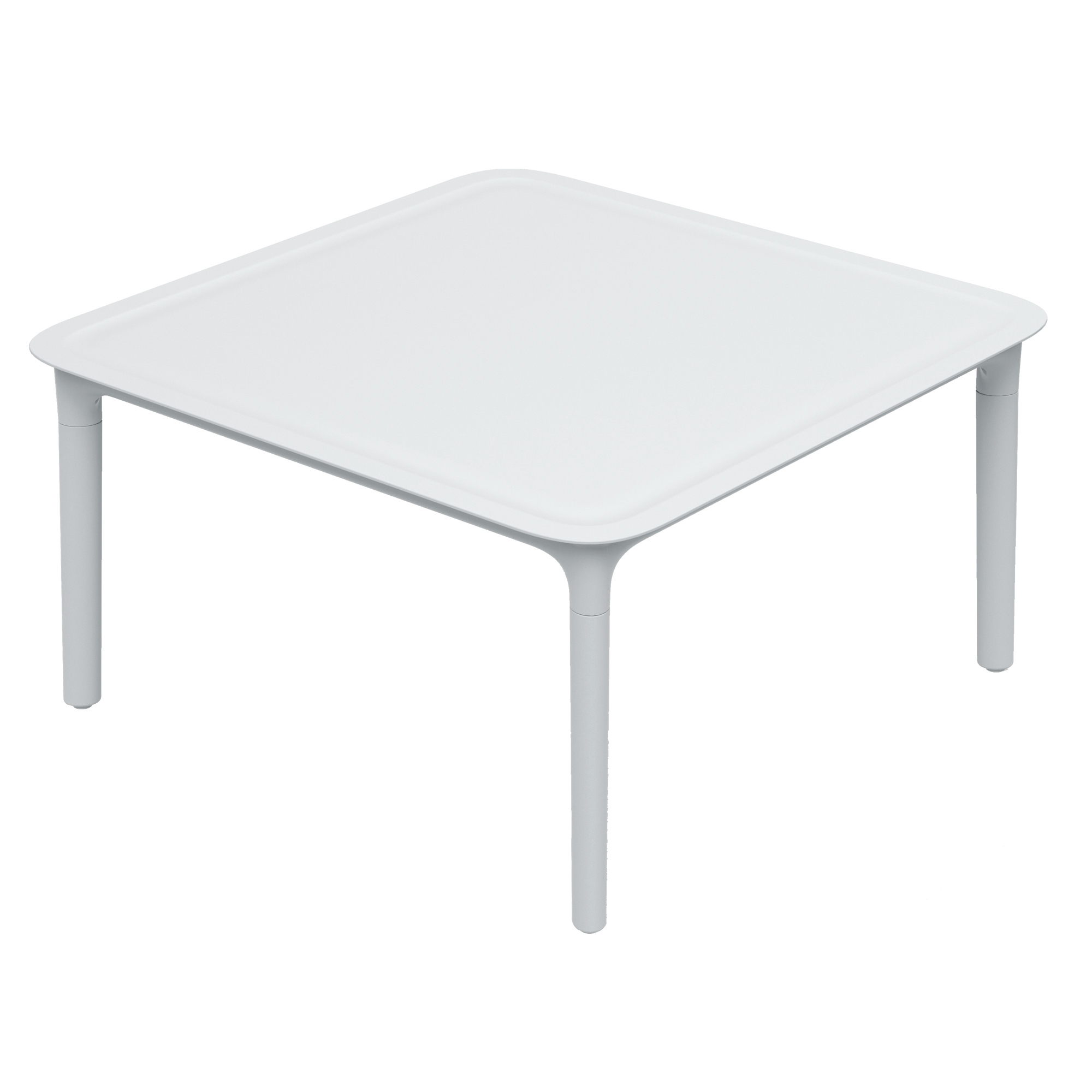 Plastový zahradní stolek Rimo White 77,5 x 77,5 ​​x 40,5 cm FERNE