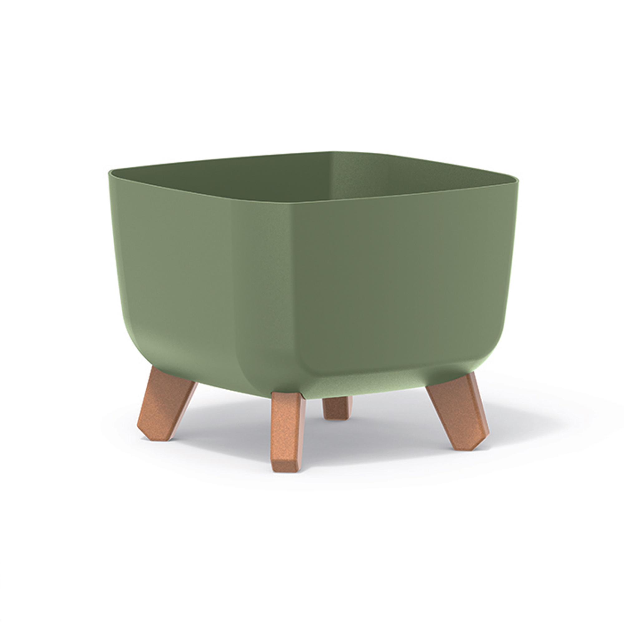 Blumentopf quadratisch Gracia Square 24 x 24 x 19 cm grün PROSPERPLAST
