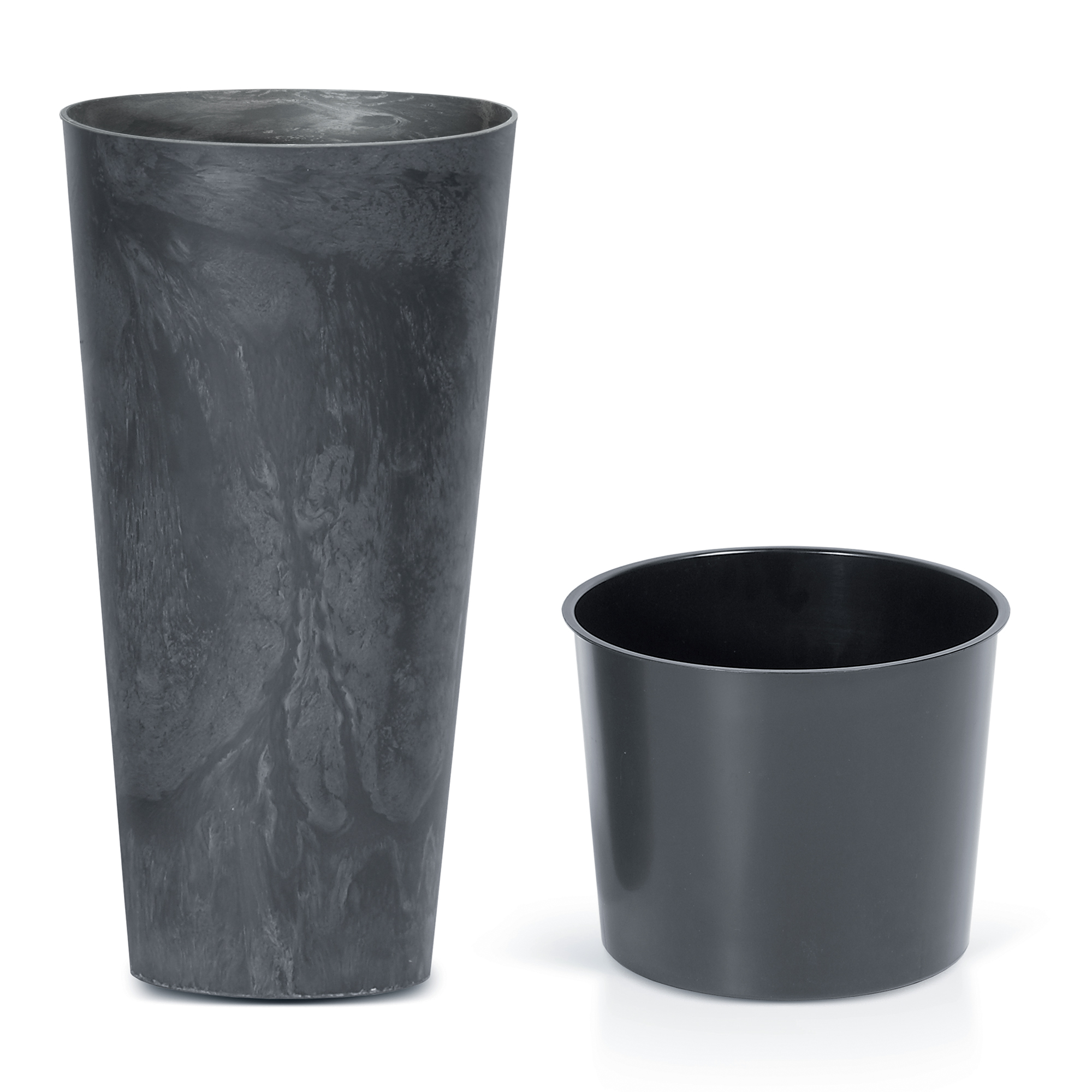 Pflanzkübel 38 cm Tubus Slim Beton Effect anthrazit PROSPERPLAST