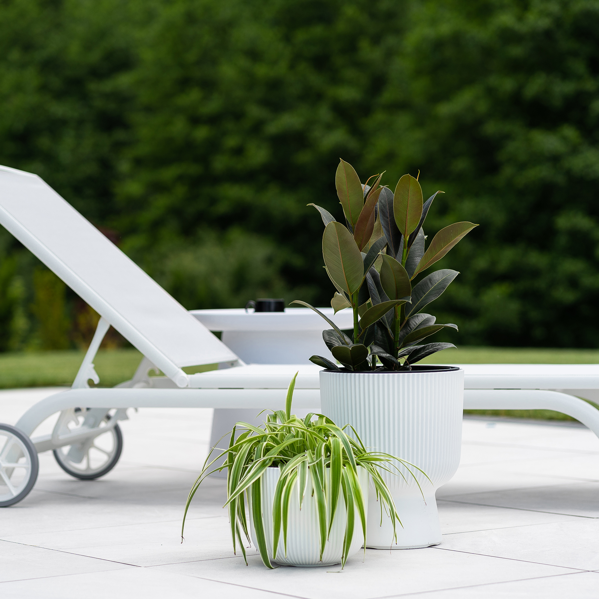 Blumentopf Milly 39 x 39 x 49,5 cm weiß PROSPERPLAST