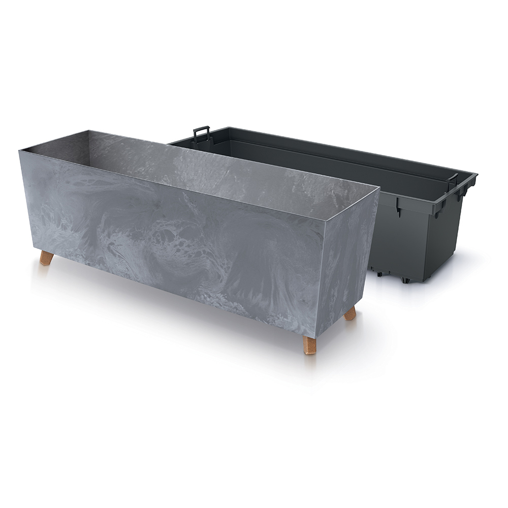 Fioriera 77 x 23,5 x 30 cm Urbi Beton Effect marengo PROSPERPLAST
