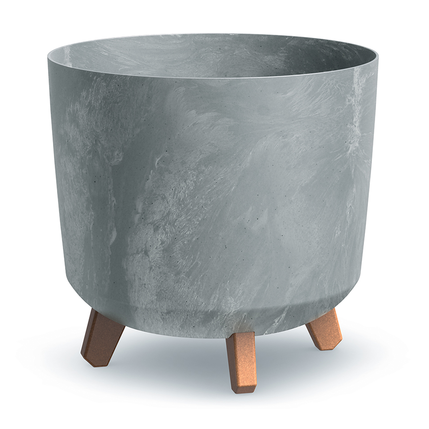 Plastový záhradný kvetináč Gracia Tubus Beton Effect Gray 30 cm PROSPERPLAST