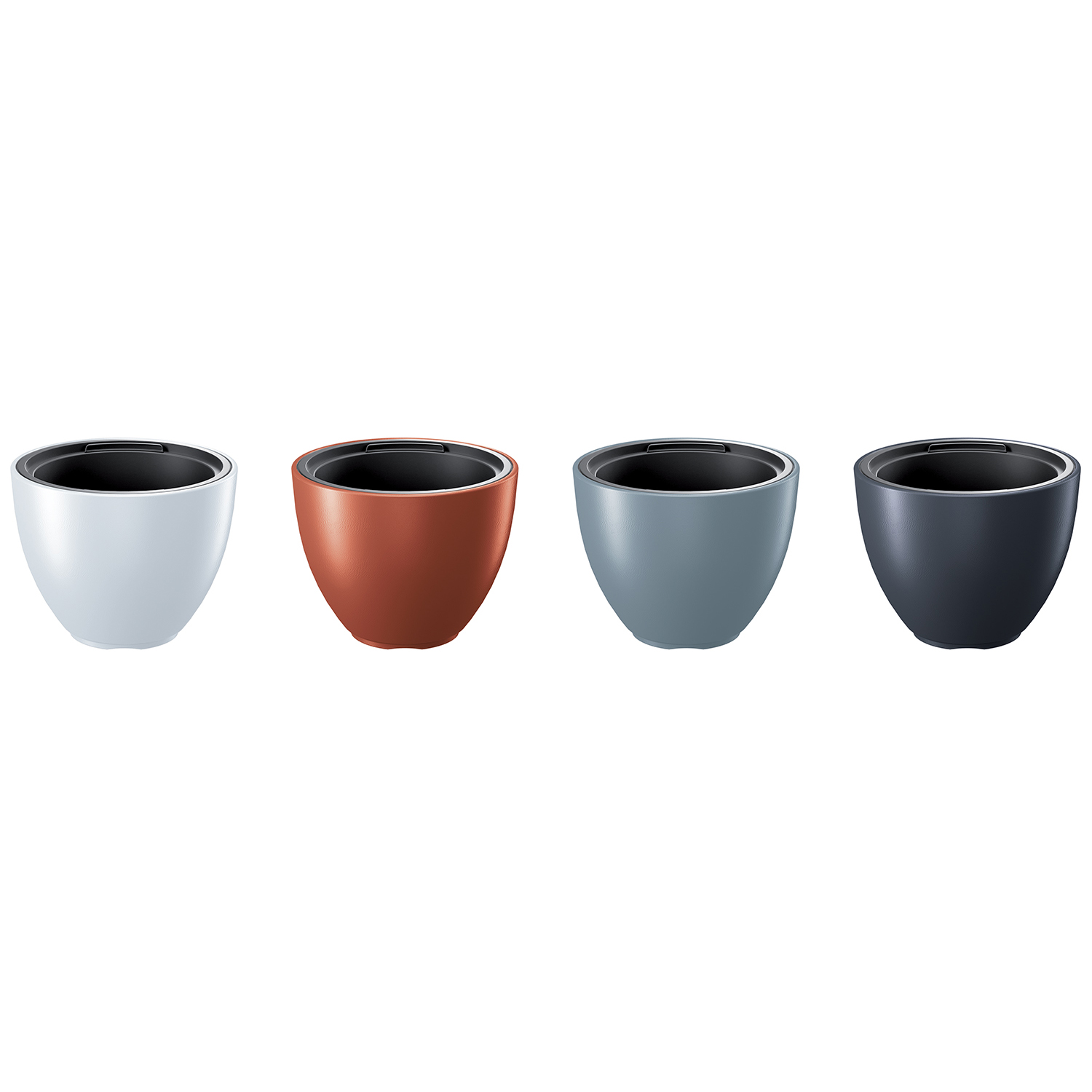 Vaso con inserto Heos 40 x 40 x 30 cm rame PROSPERPLAST