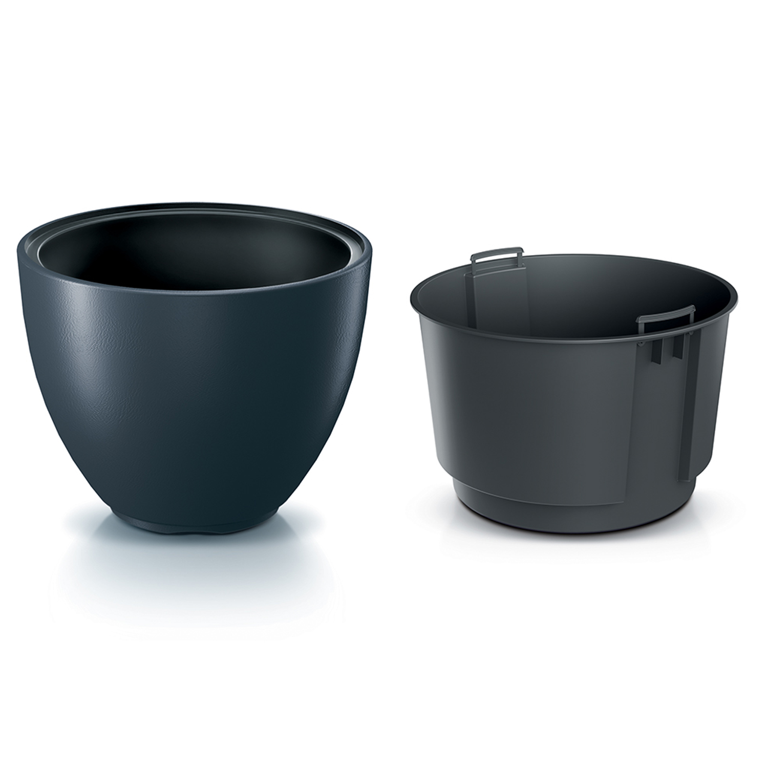 Vaso con inserto Heos 40 x 40 x 30 cm antracite PROSPERPLAST
