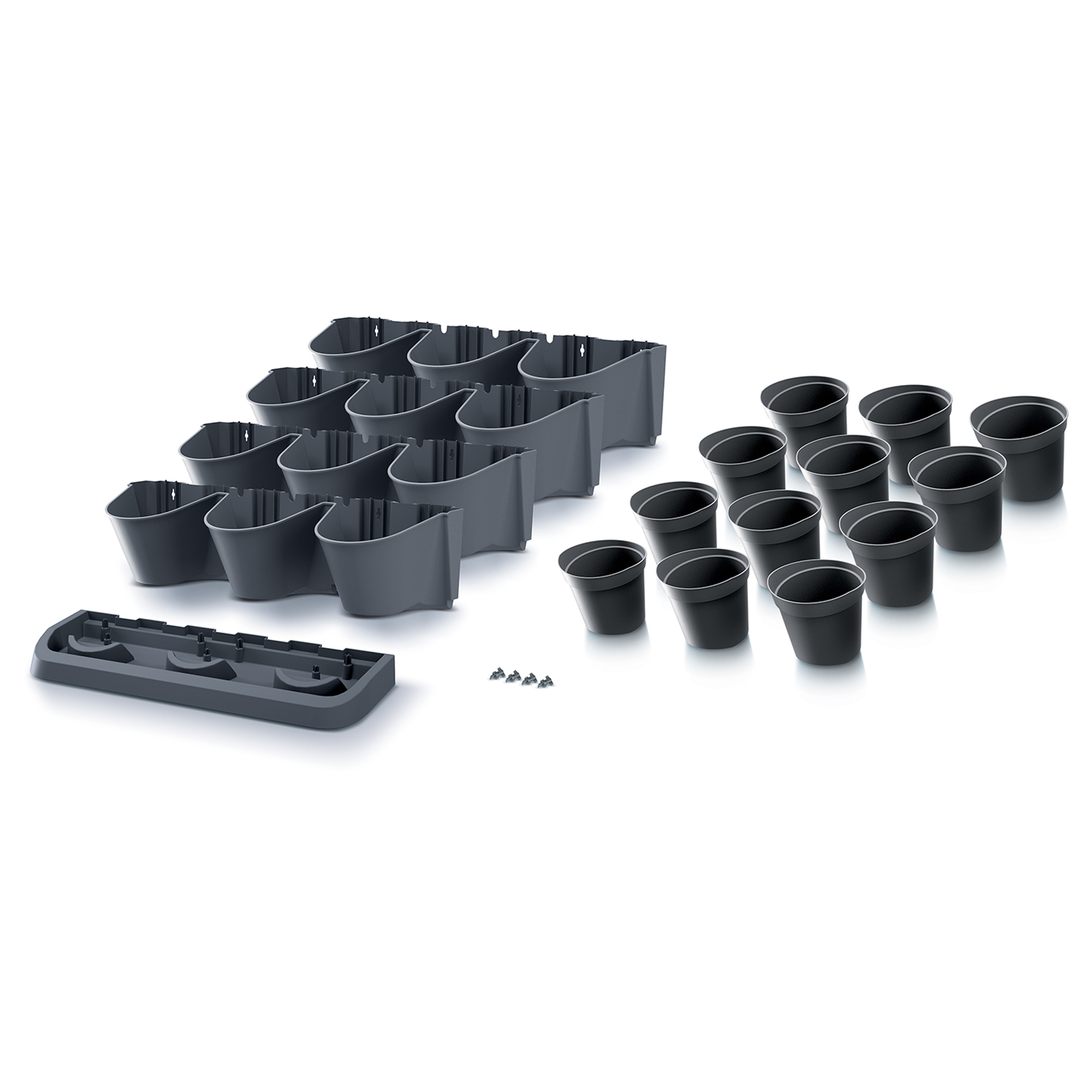 Kaskádový plastový květináč Cascade Garden Antracit 19 x 68,5 x 54,6 cm PROSPERPLAST