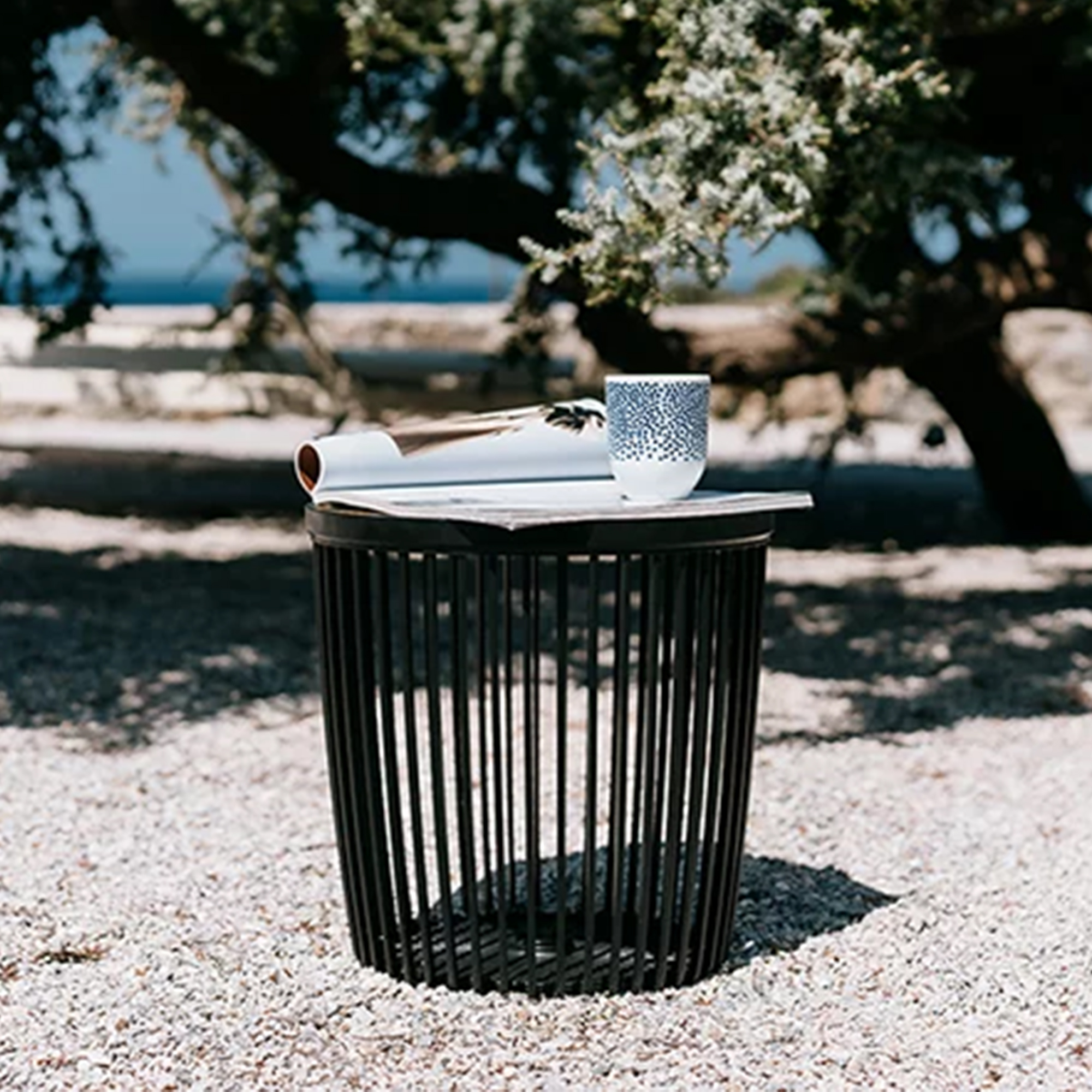 Sada 2 kulatých stolků z úložným prostorem Clubo PROSPERPLAST