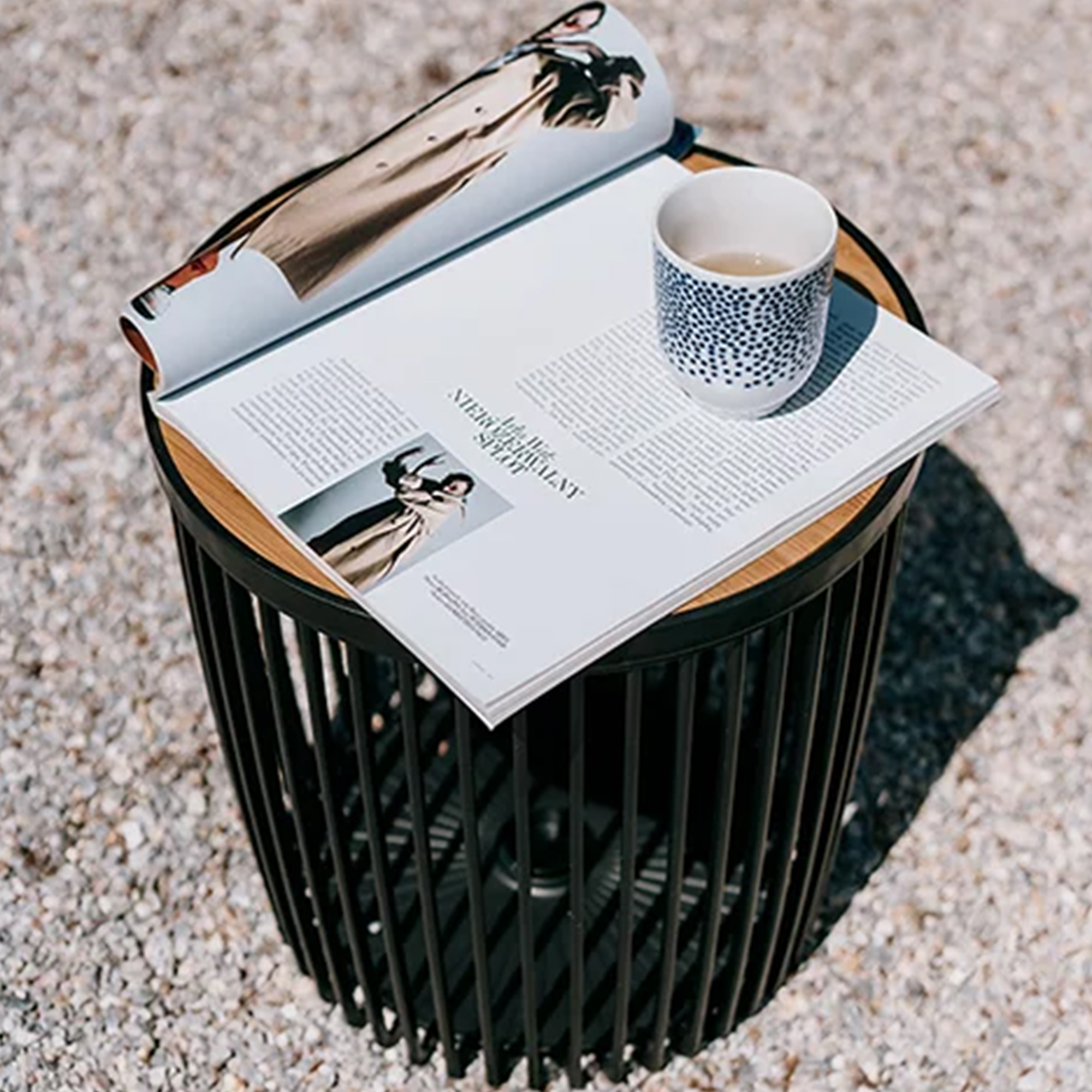 Sada 2 kulatých stolků z úložným prostorem Clubo PROSPERPLAST