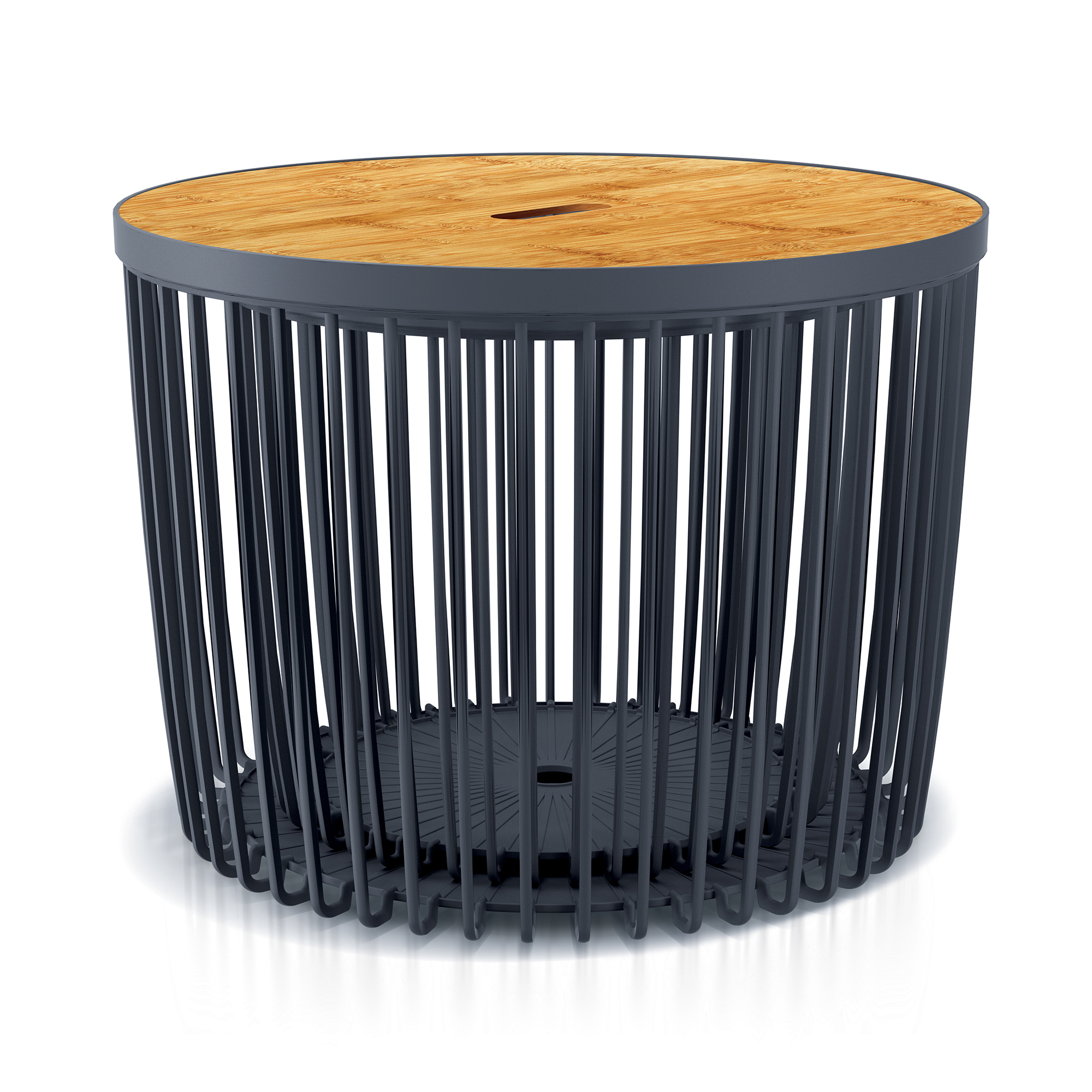 Sada 2 kulatých stolků z úložným prostorem Clubo PROSPERPLAST