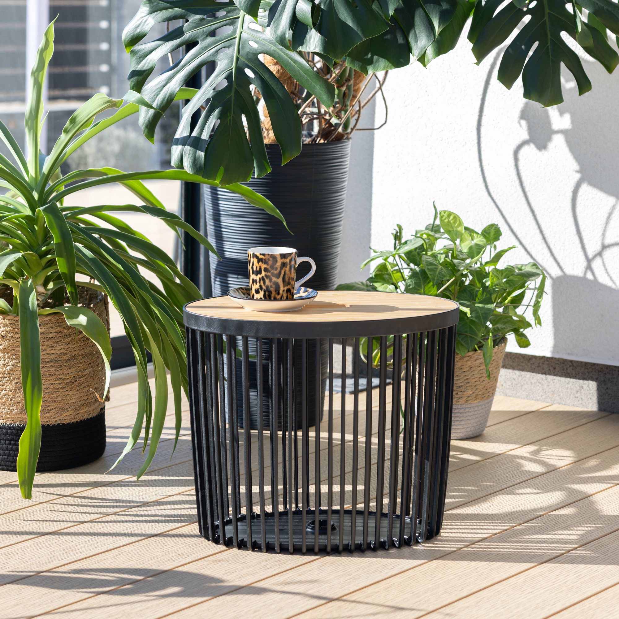 Stolik z miejscem do przechowywania Clubo 30 l owalny PROSPERPLAST