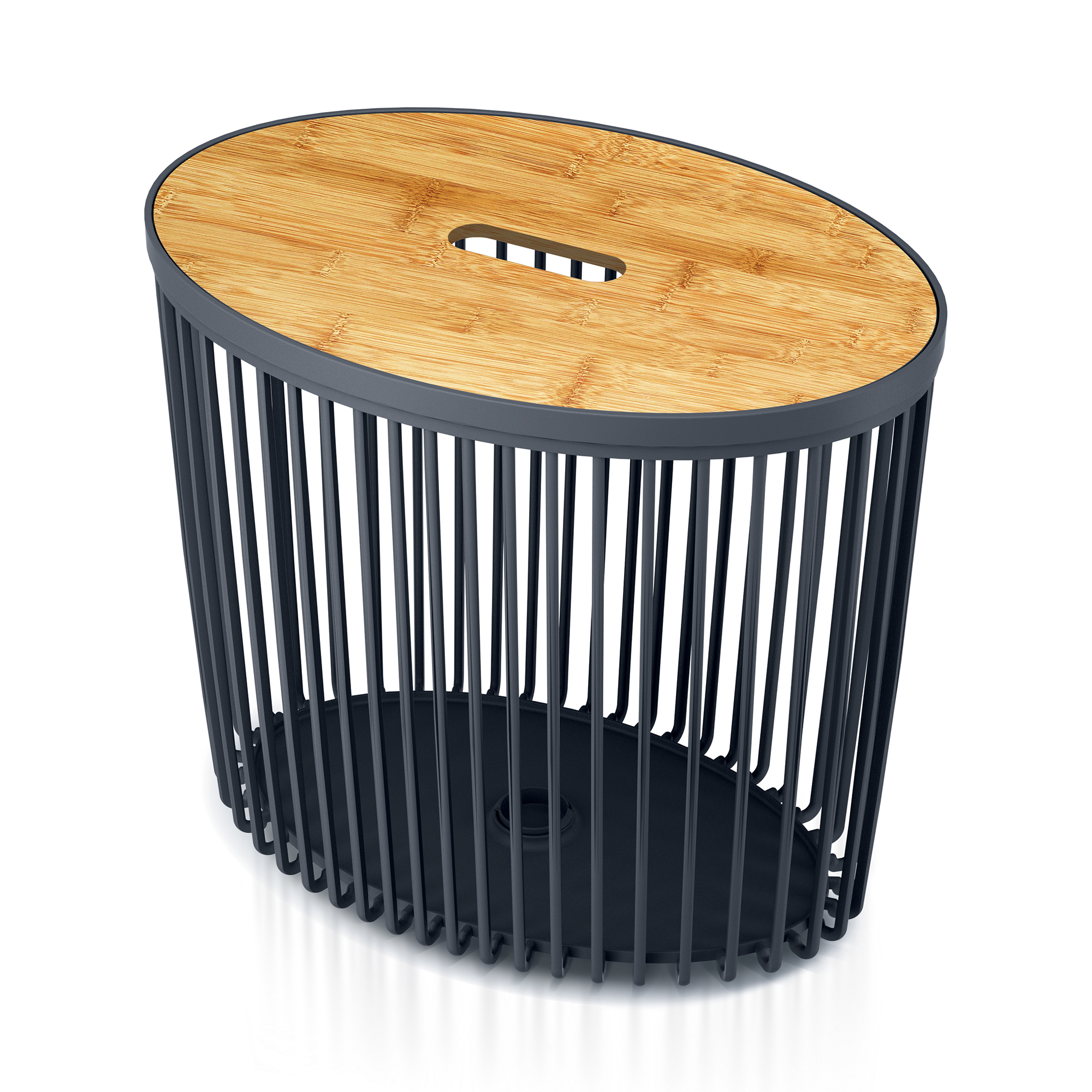 Oválný stolek z úložným prostorem Clubo 30 l PROSPERPLAST