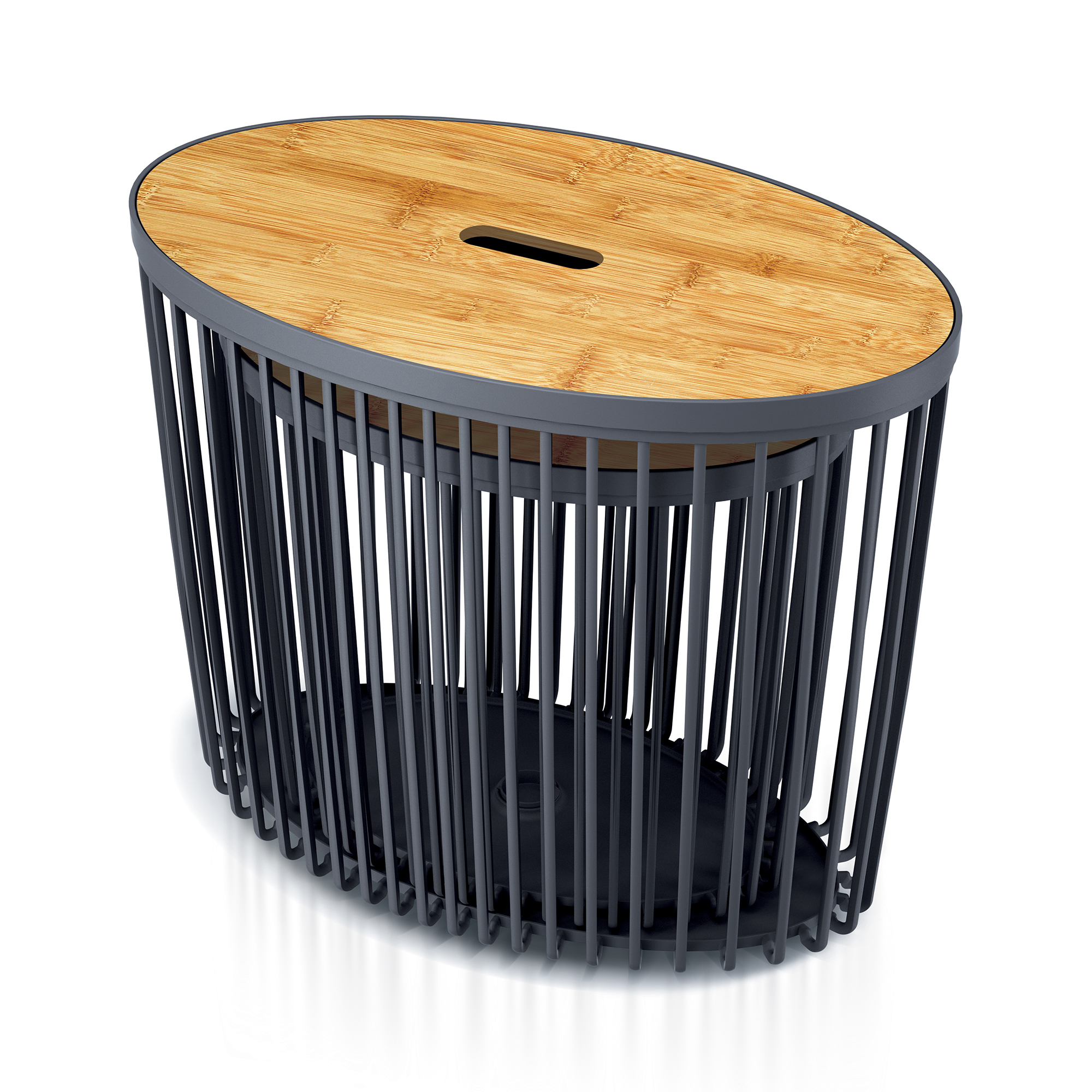 Oválný stolek z úložným prostorem Clubo 55 l PROSPERPLAST