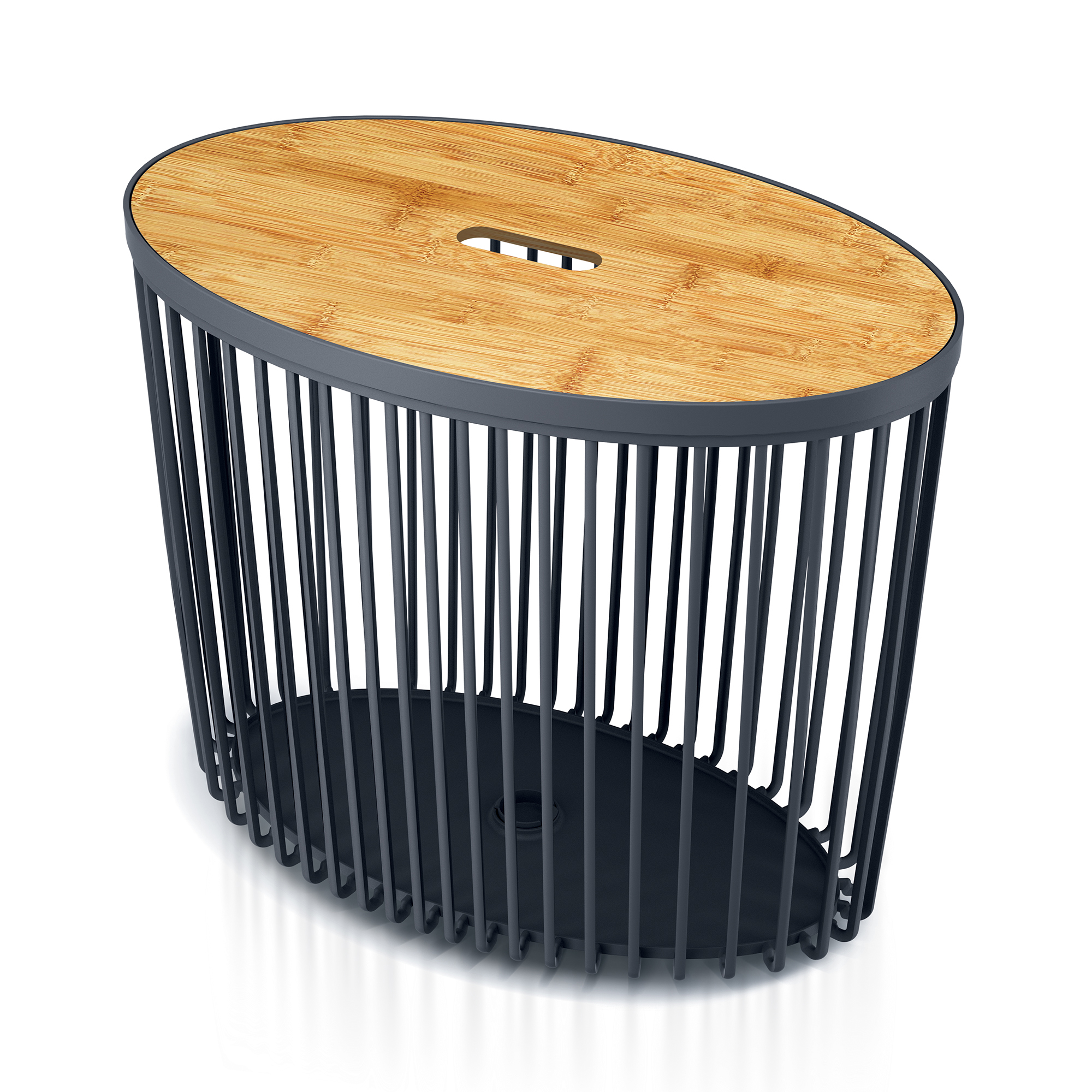 Oválný stolek z úložným prostorem Clubo 55 l PROSPERPLAST